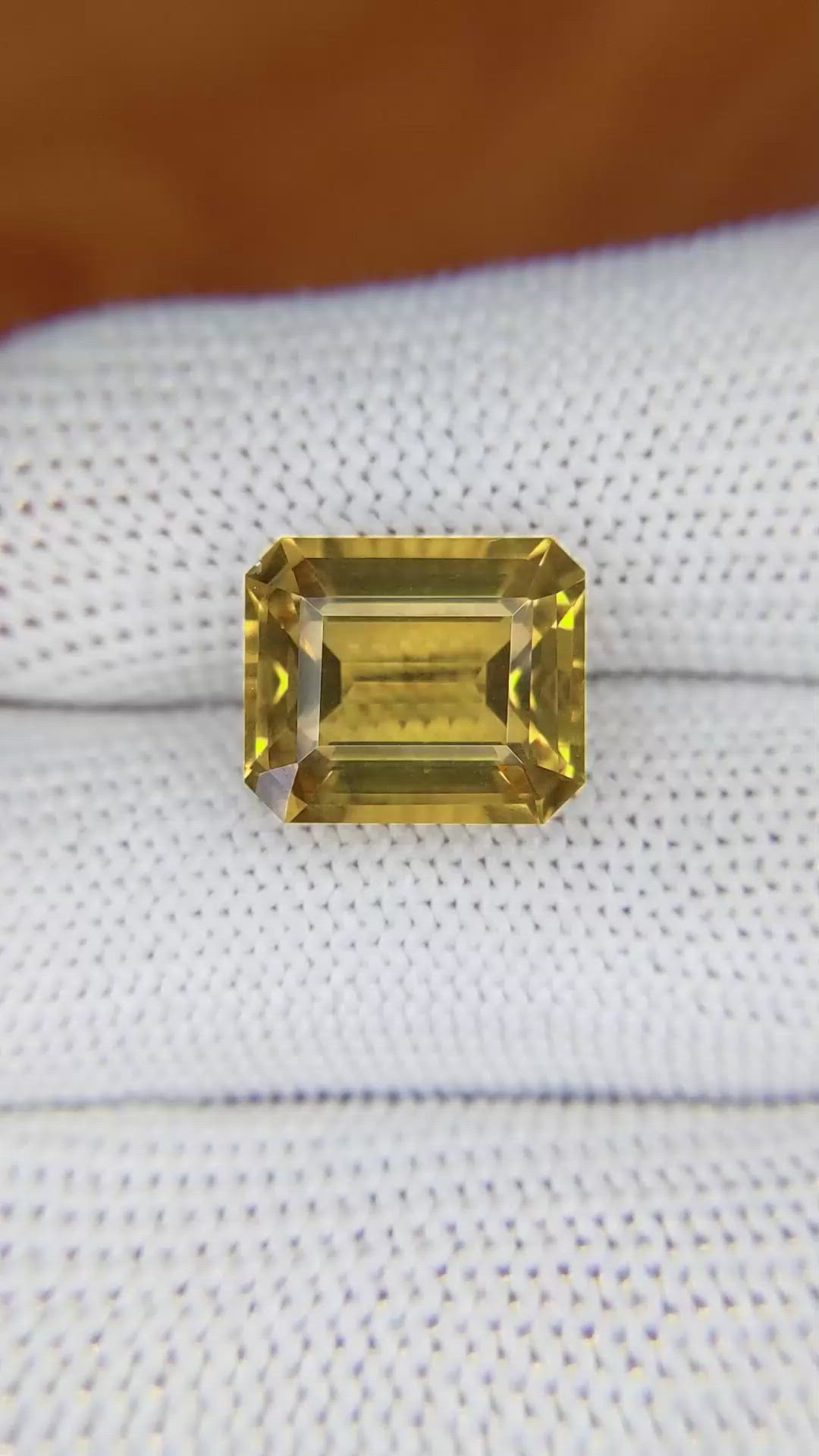7.34 Ct. Citrine from Brazil Size Video