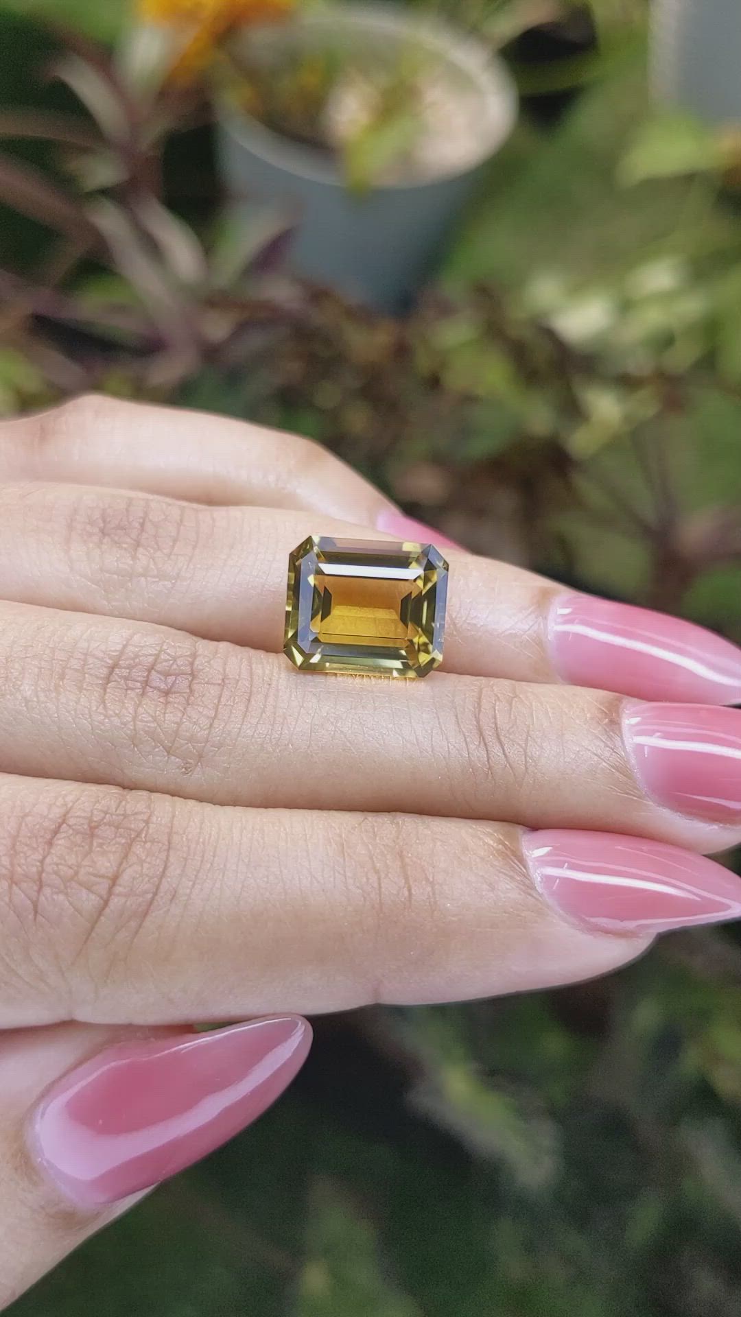 7.34 Ct. Citrine from Brazil Size Video