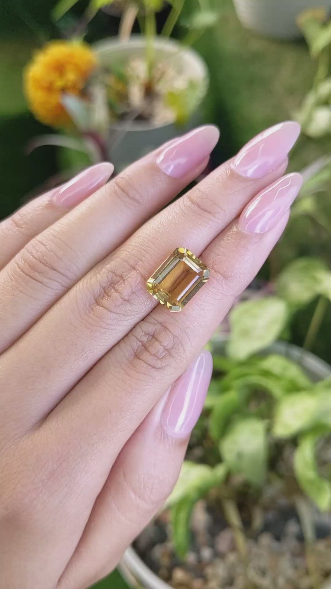 5.99 Ct. Citrine from Brazil Size Video
