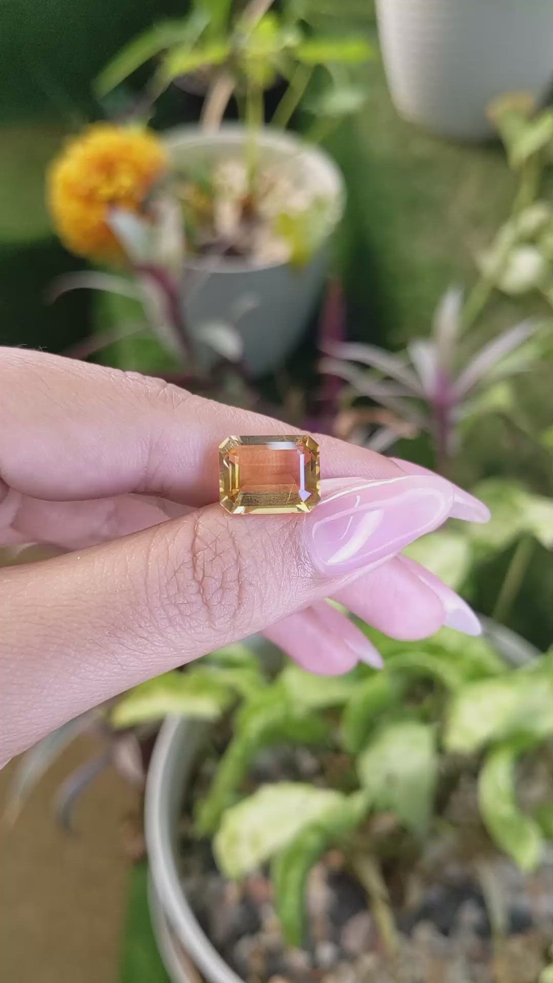 5.99 Ct. Citrine from Brazil Size Video