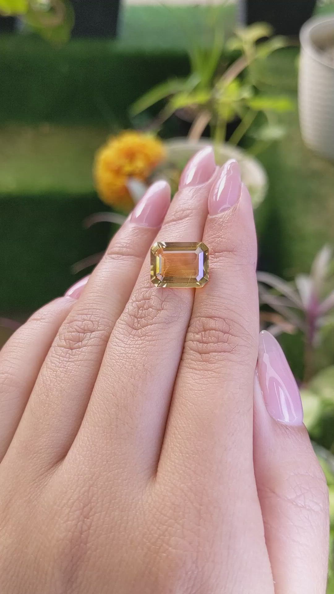5.99 Ct. Citrine from Brazil Size Video