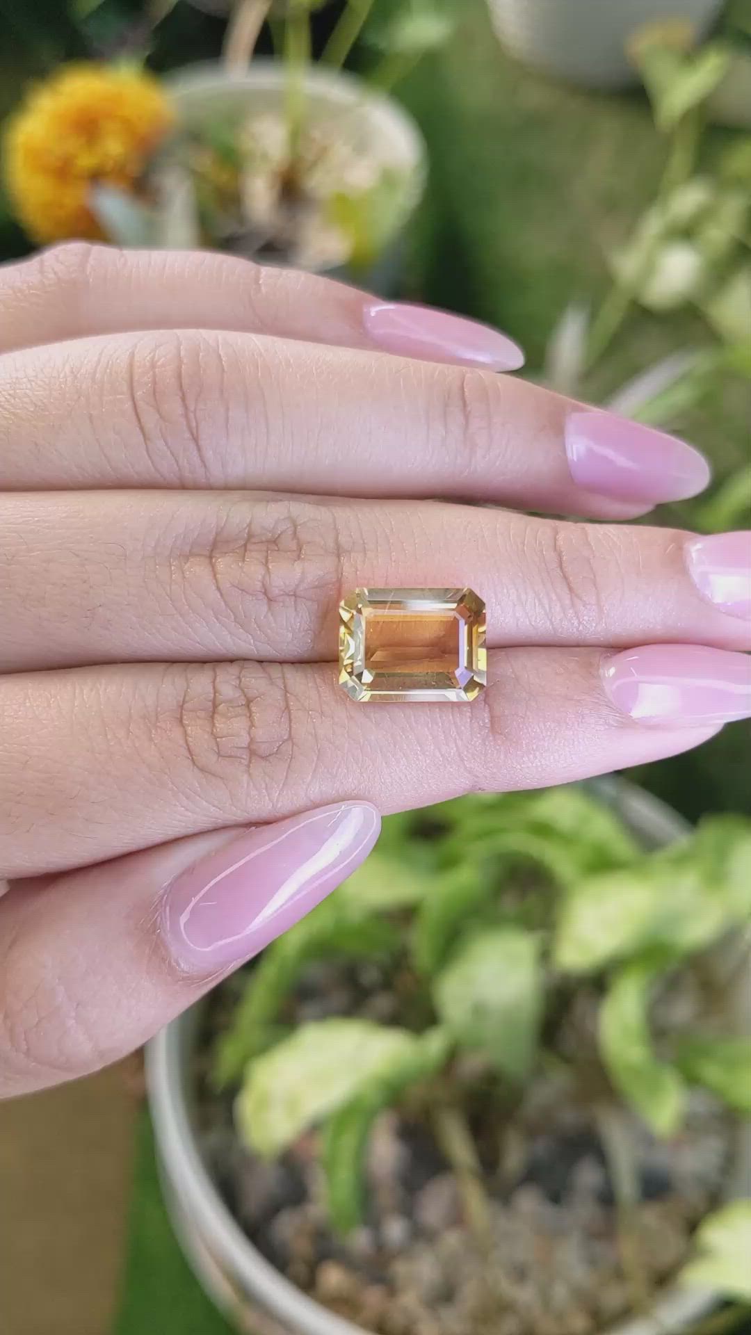 5.99 Ct. Citrine from Brazil Size Video