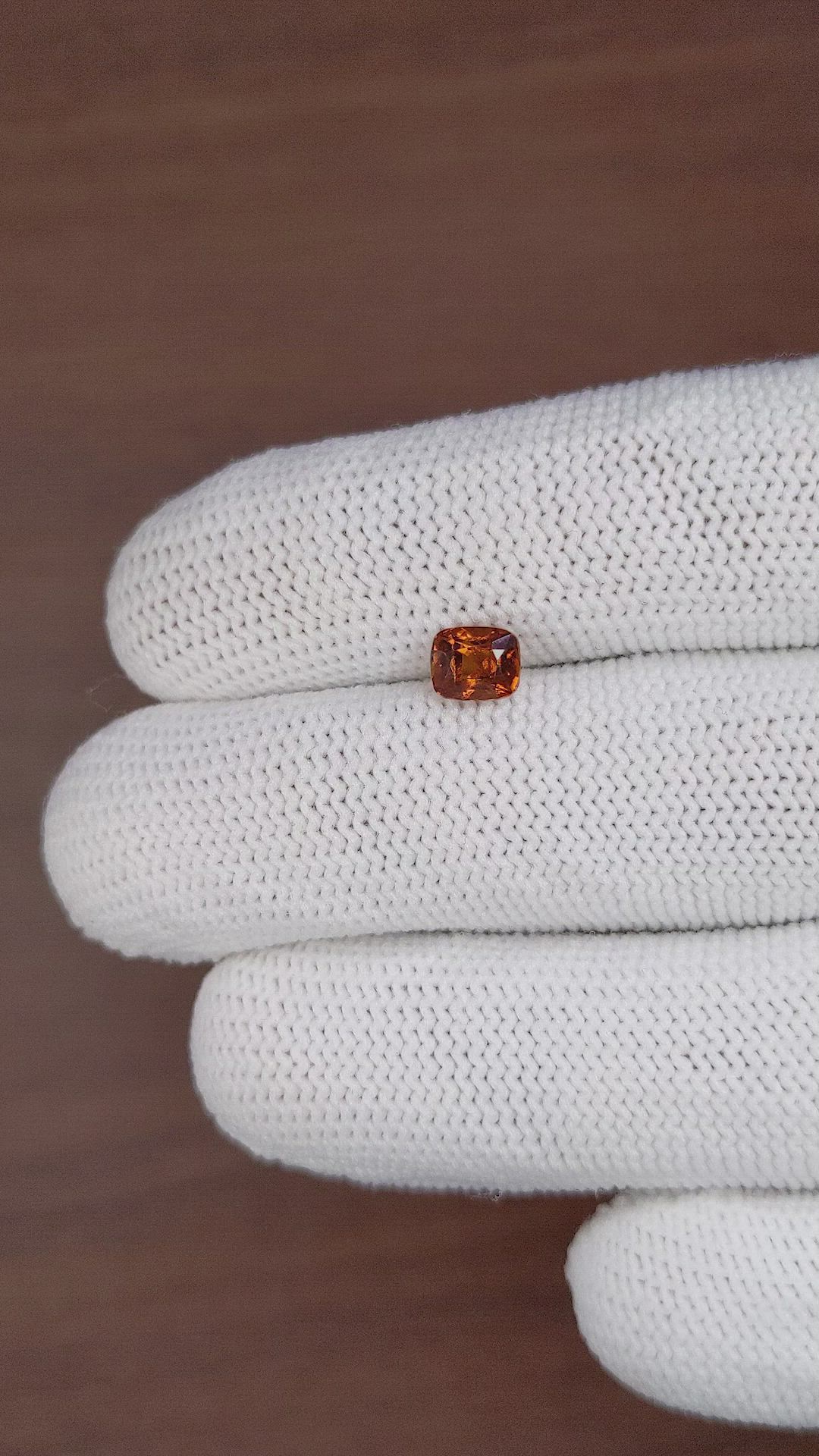 1.06 Ct. Orange Spessartite Garnet from Madagascar Size Video