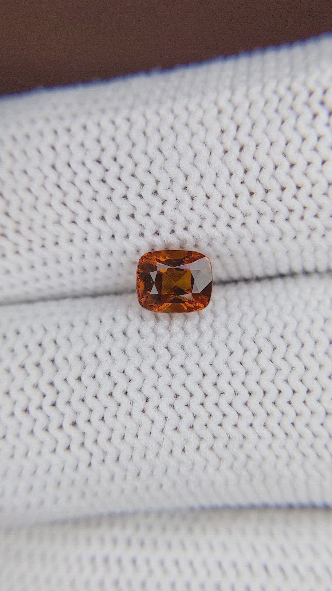 1.06 Ct. Orange Spessartite Garnet from Madagascar Size Video