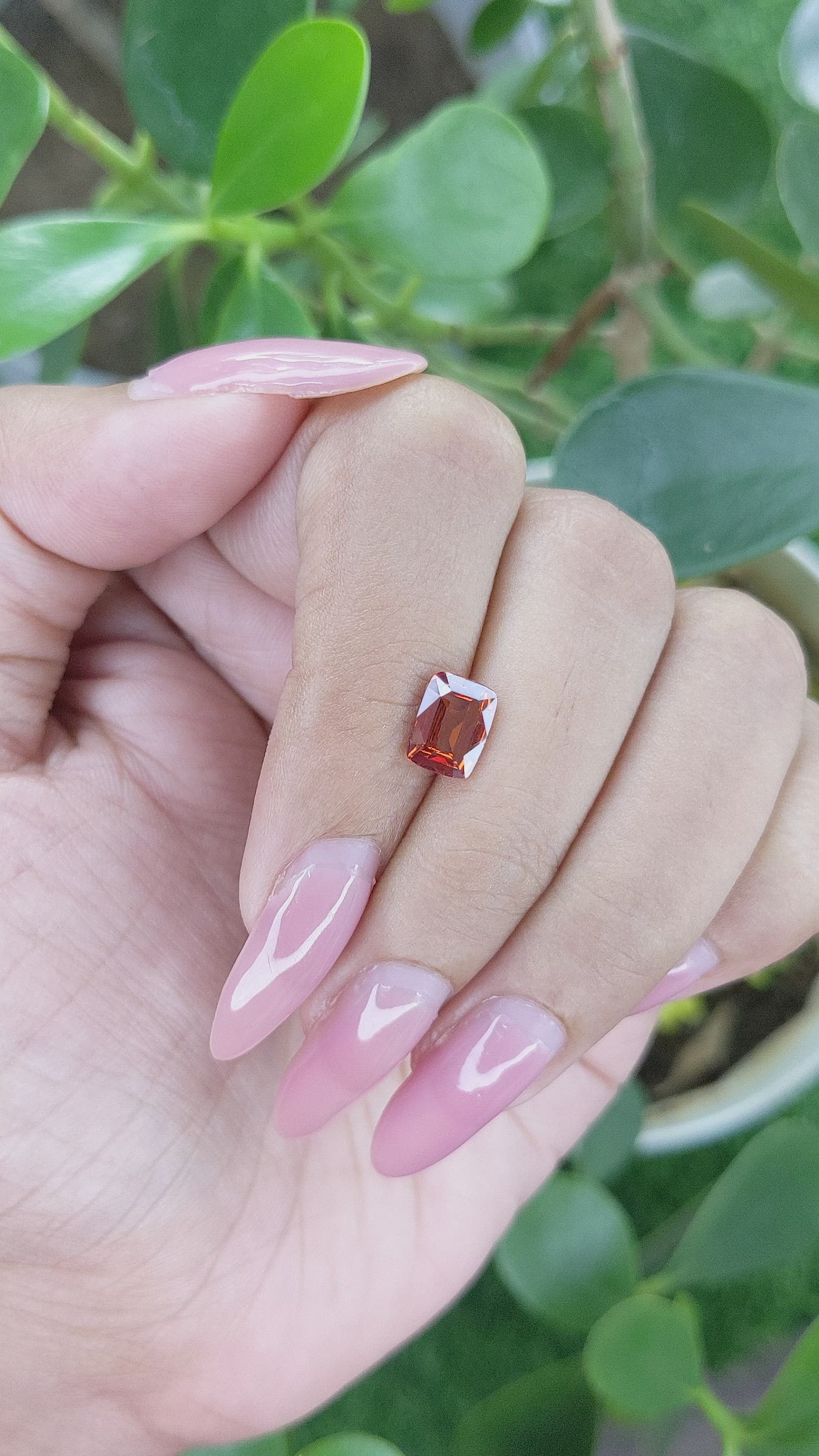 1.54 Ct. Spessartite Garnet from Madagascar Size Video