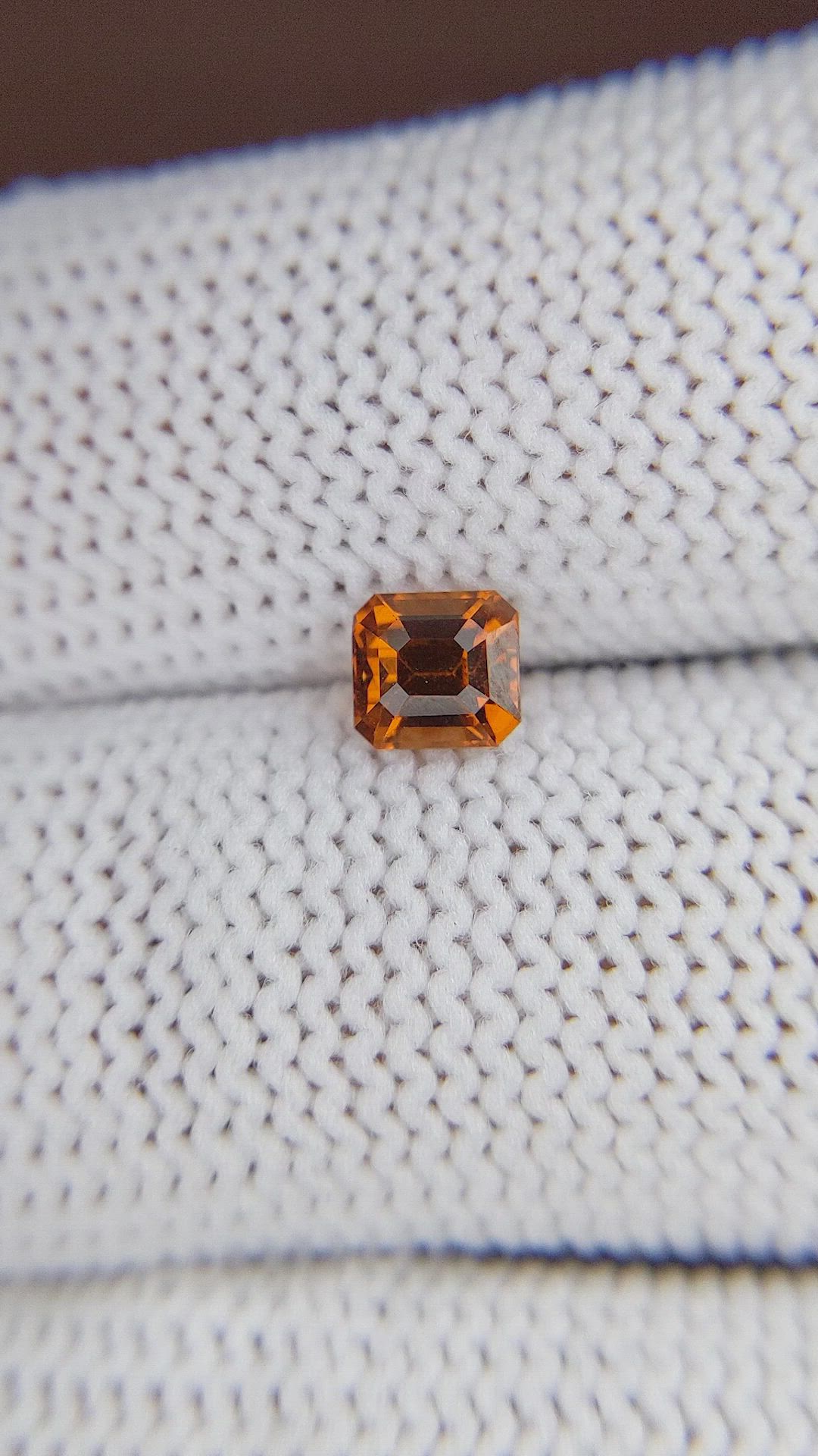 0.74 Ct. Spessartite Garnet from Madagascar Size Video