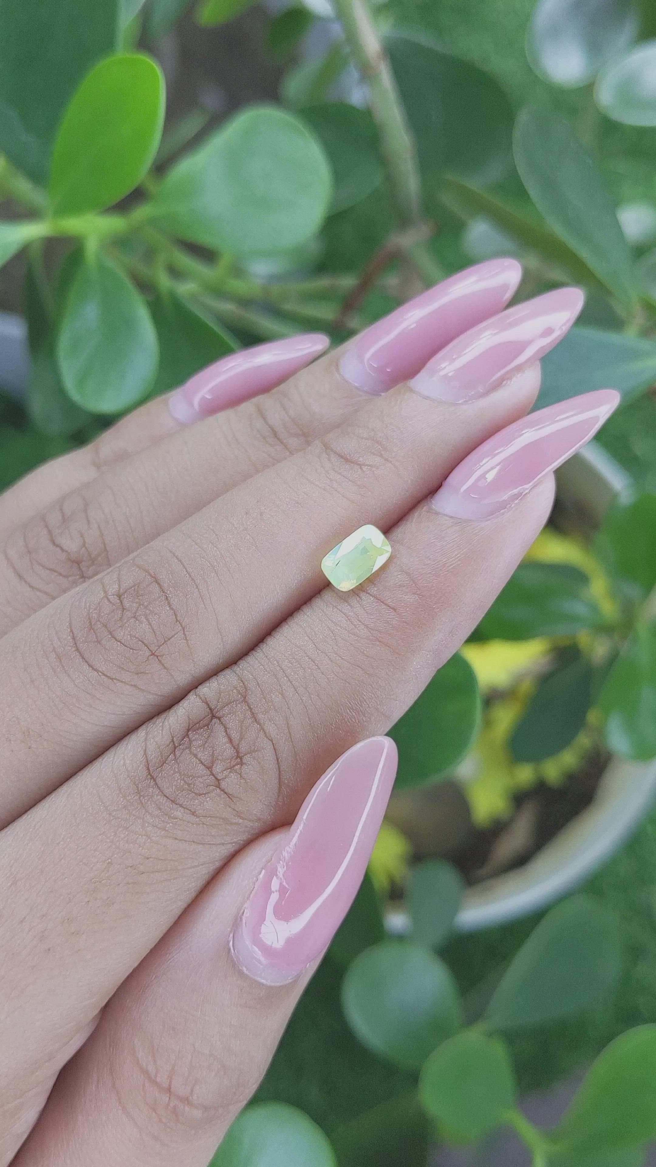 1.04 Ct. Chrysoberyl from Madagascar Size Video