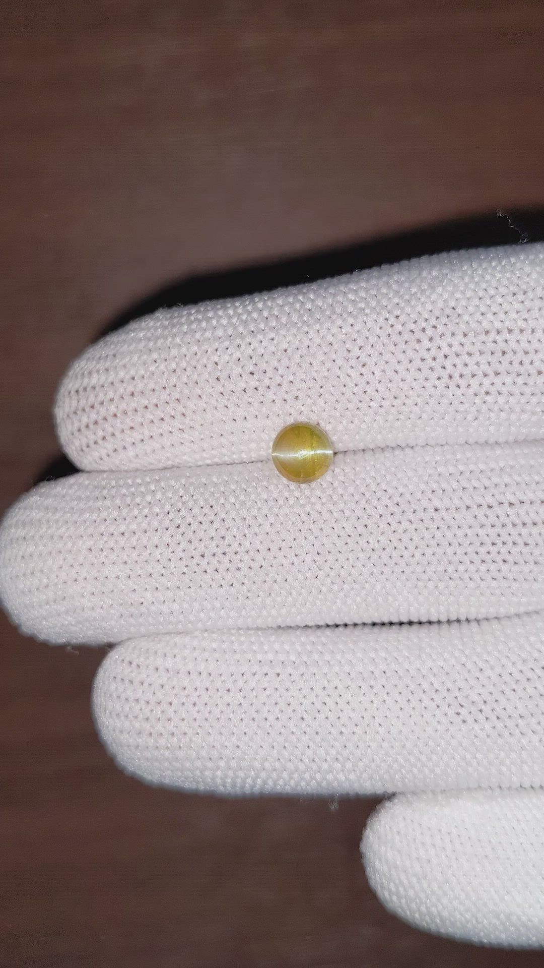 1.23 Ct. Cabochon Chrysoberyl from Madagascar Size Video