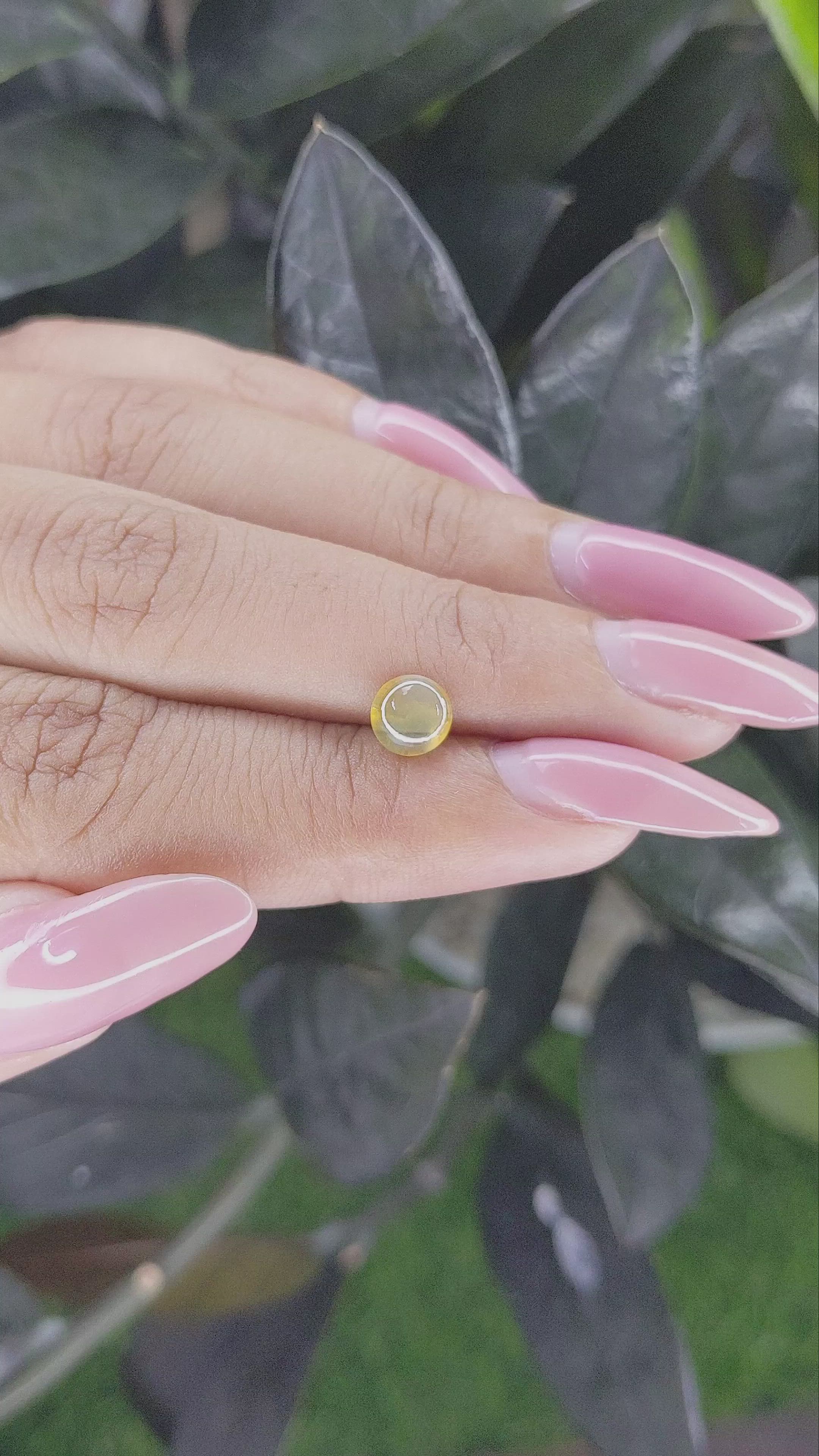 1.23 Ct. Cabochon Chrysoberyl from Madagascar Size Video