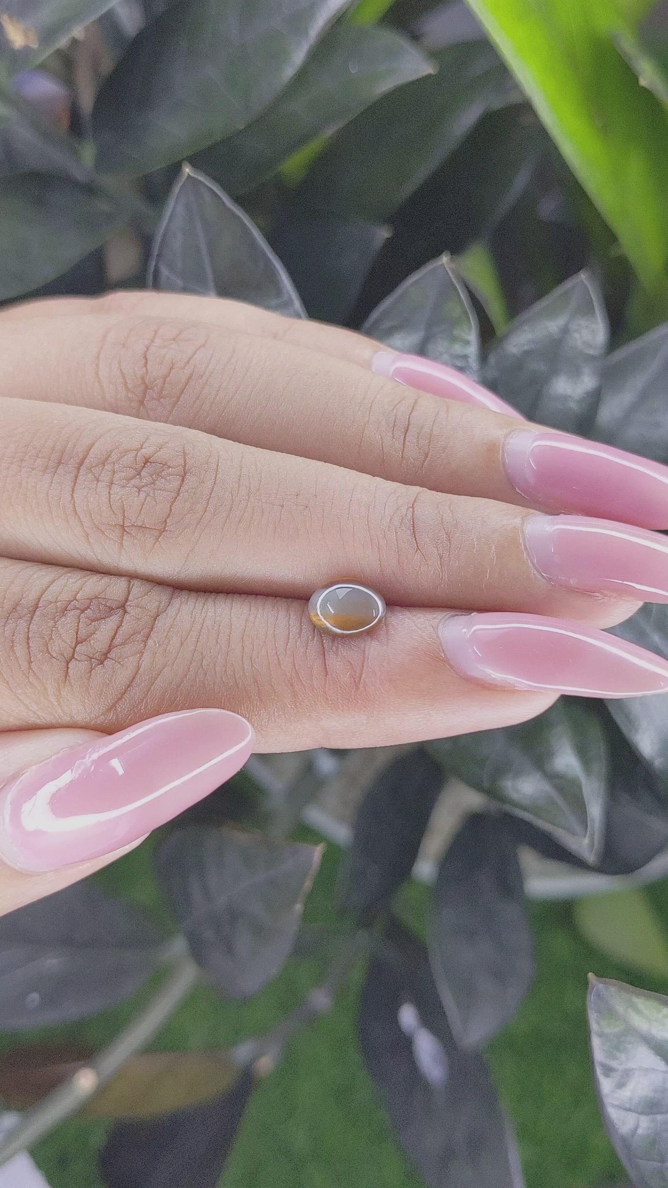 1.20 Ct. Cabochon Chrysoberyl from Madagascar Size Video