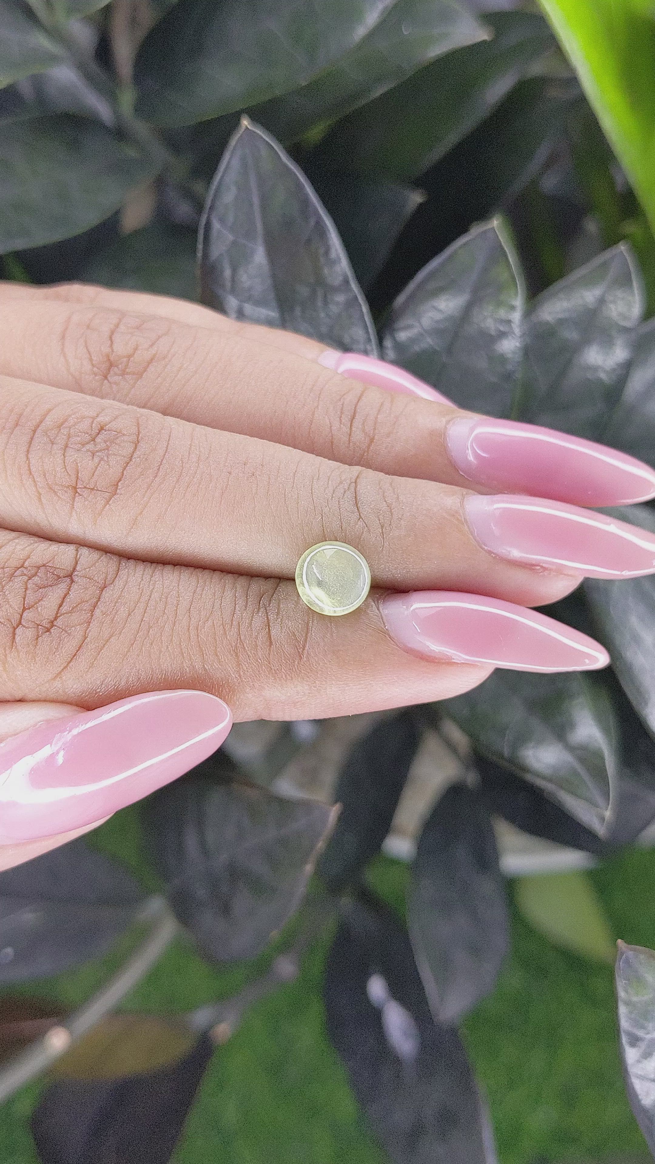 1.58 Ct. Cabochon Chrysoberyl from Madagascar Size Video