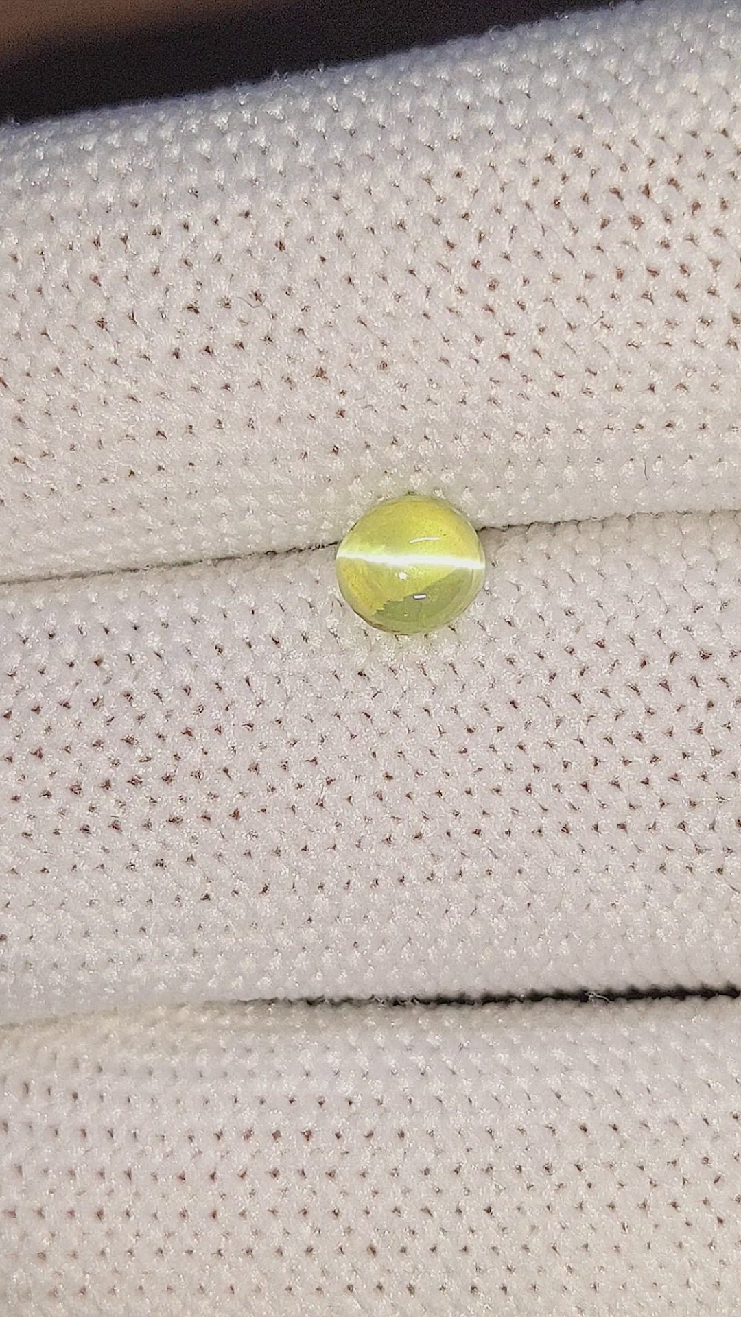 1.10 Ct. Cabochon Chrysoberyl from Madagascar Size Video