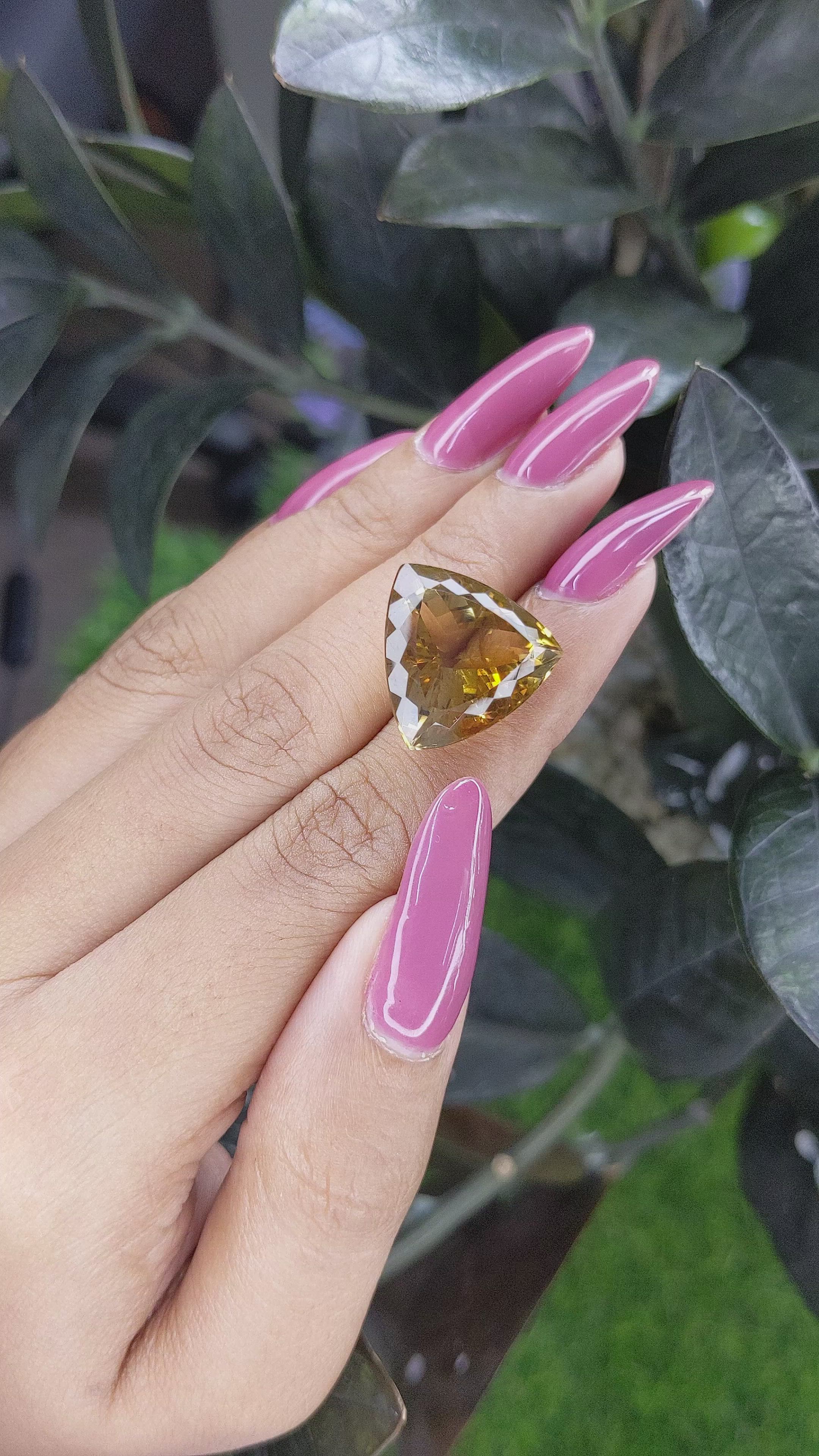 17.56 Ct. Citrine from Ceylon (Sri Lanka) Size Video