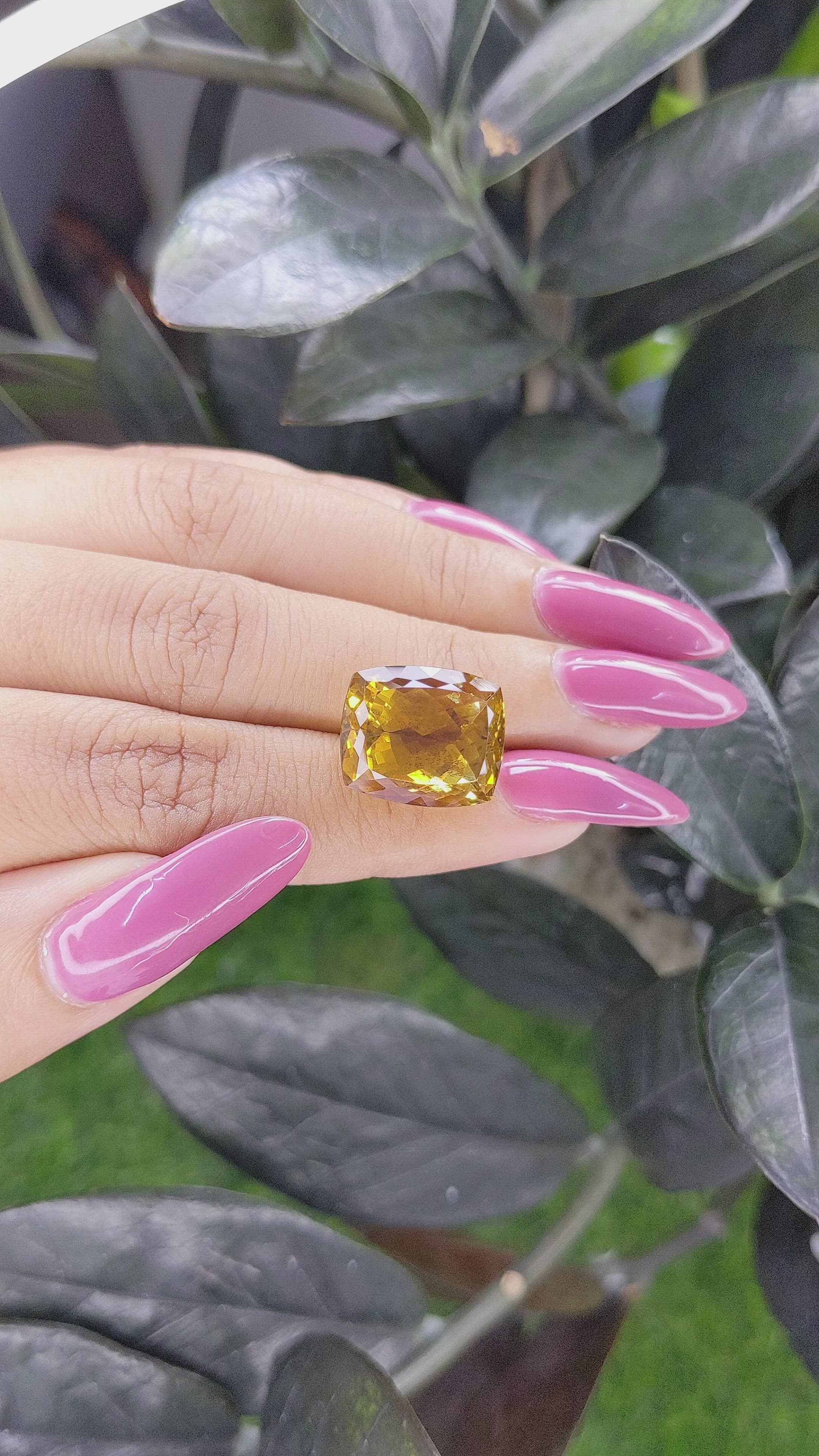 14.44 Ct. Citrine from Ceylon (Sri Lanka) Size Video