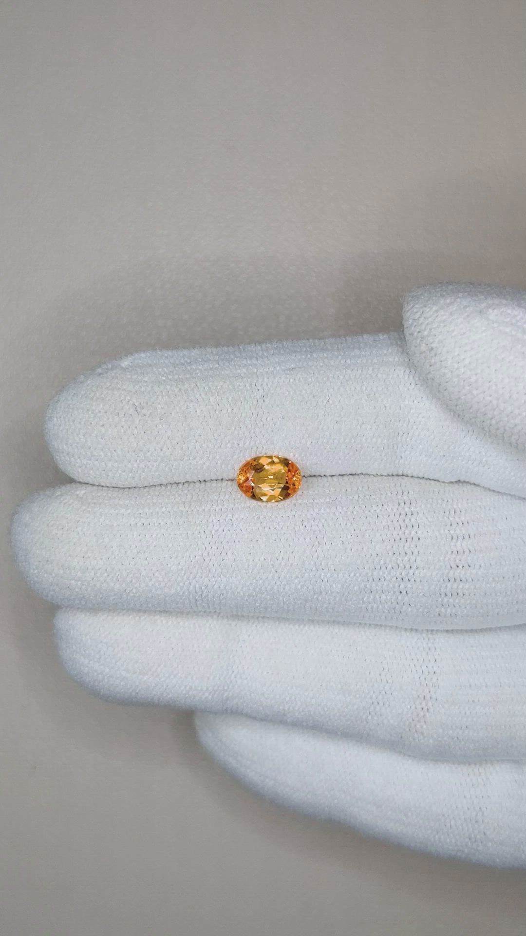 0.97 Ct. Spessartite Garnet from Madagascar Size Video