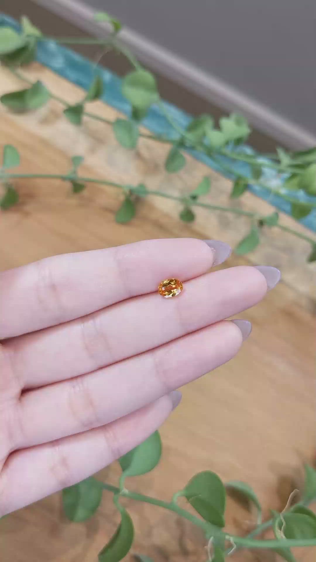 0.97 Ct. Spessartite Garnet from Madagascar Size Video