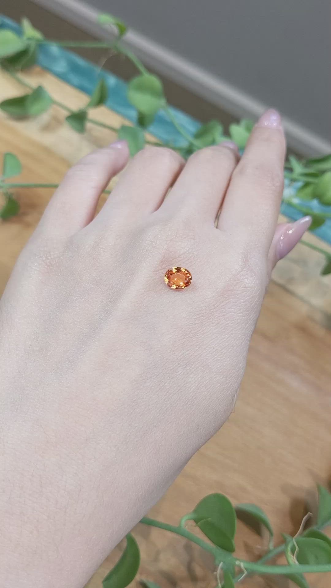 1.47 Ct. Spessartite Garnet from Madagascar Size Video