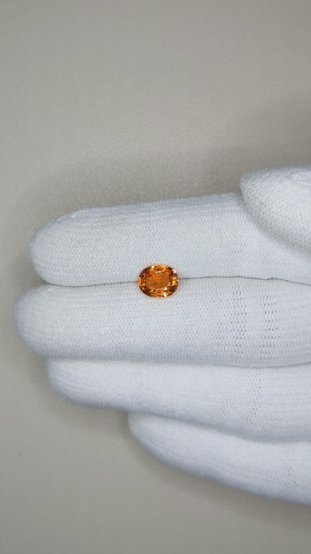 1.47 Ct. Spessartite Garnet from Madagascar Size Video