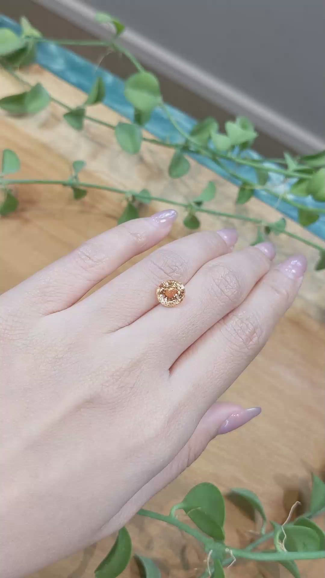 3.09 Ct. Hessonite Garnet from Madagascar Size Video