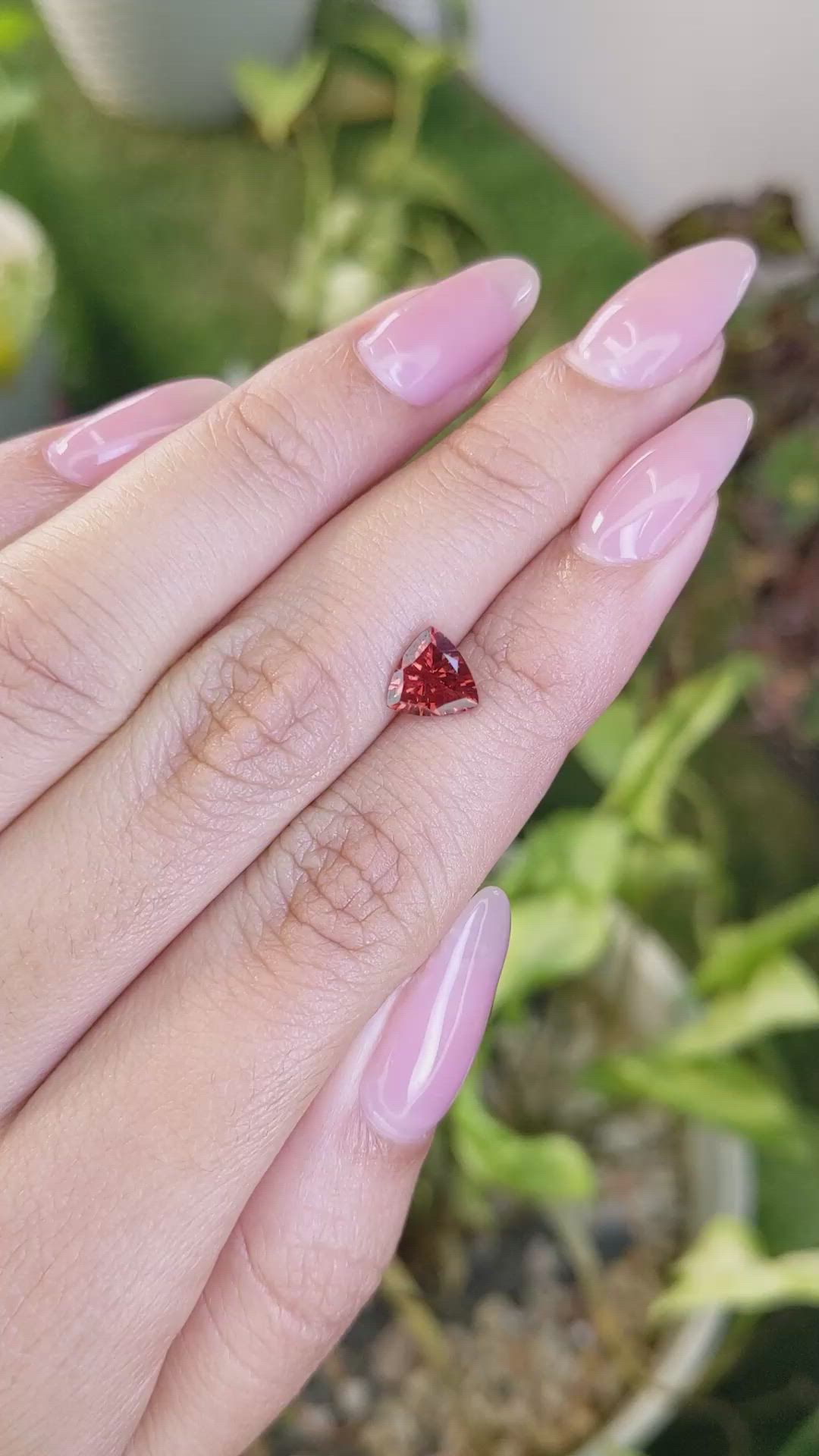 1.12 Ct. Garnet from Ceylon (Sri Lanka) Size Video