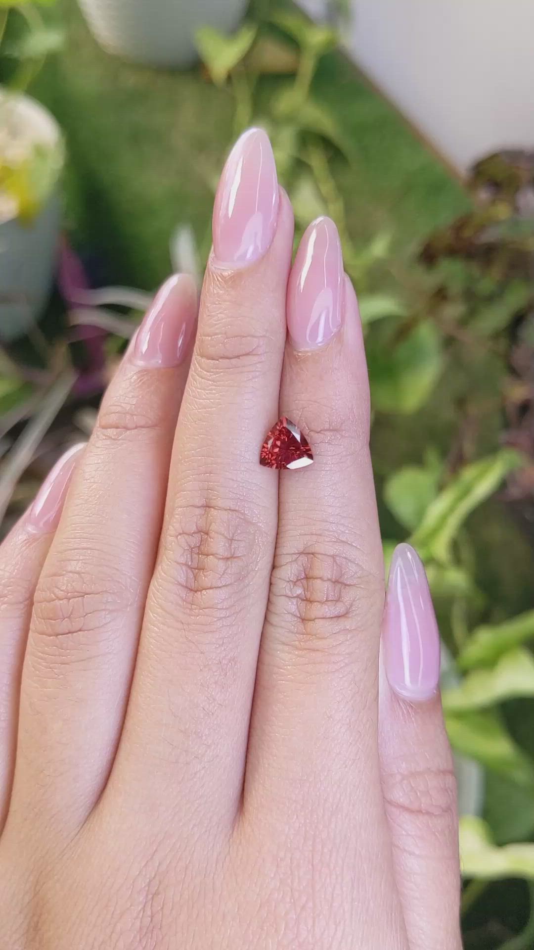 1.12 Ct. Garnet from Ceylon (Sri Lanka) Size Video