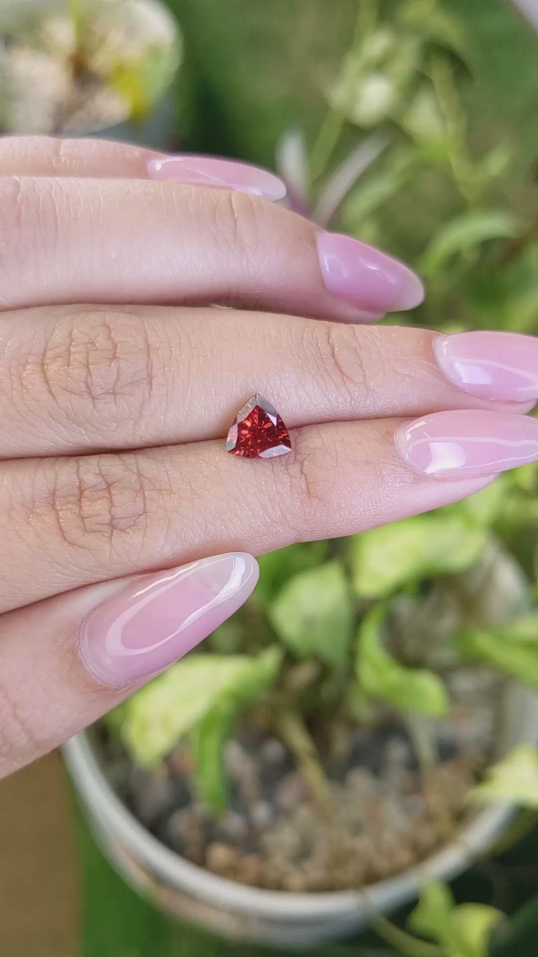 1.12 Ct. Garnet from Ceylon (Sri Lanka) Size Video