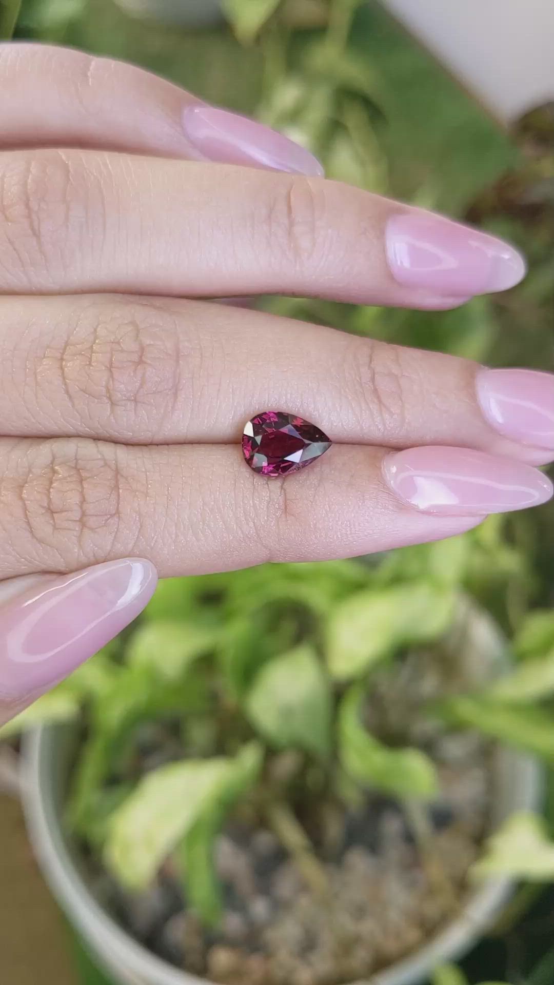 2.22 Ct. Garnet from Ceylon (Sri Lanka) Size Video