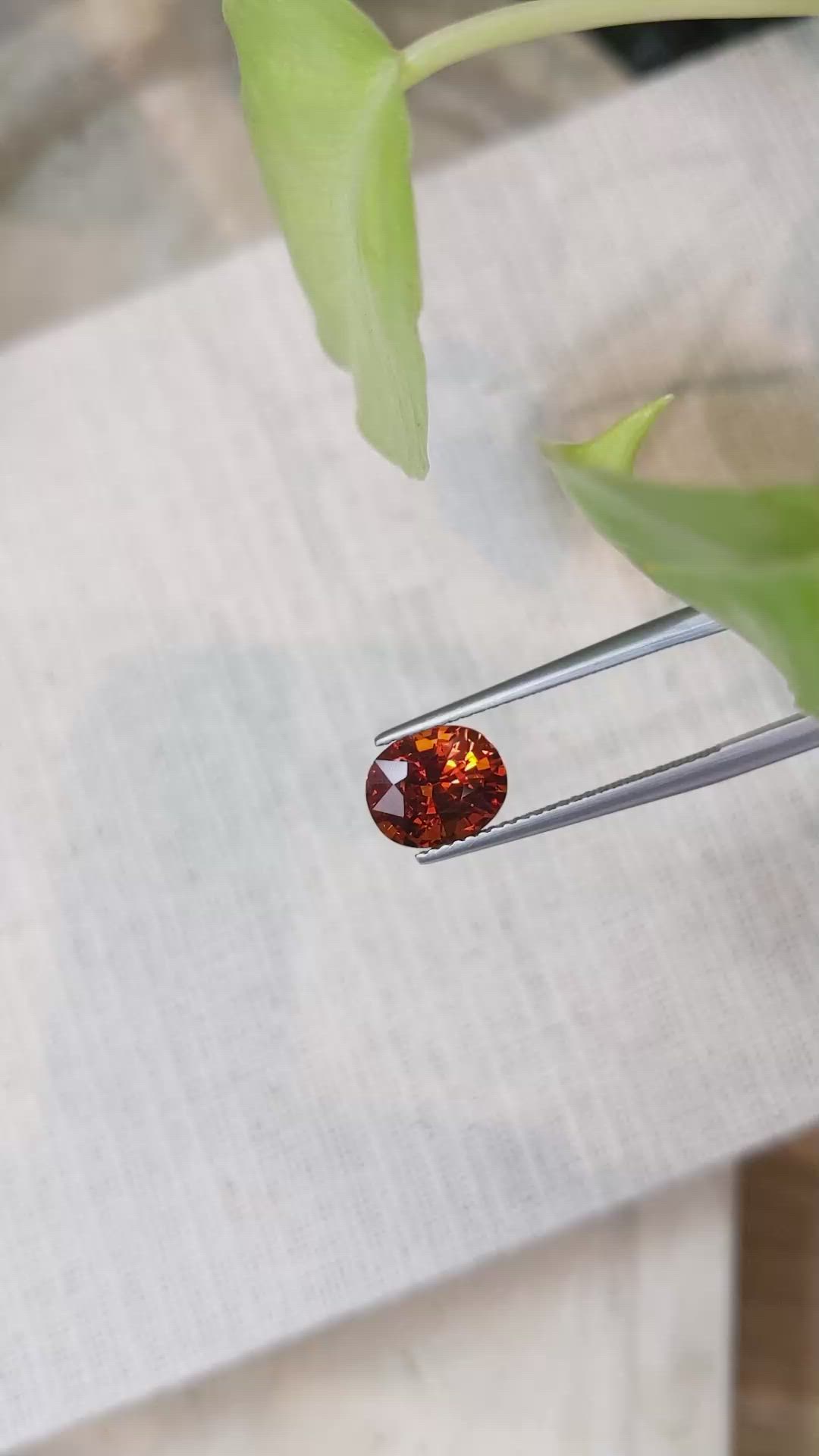 3.34 Ct. Spessartite Garnet from Madagascar Size Video