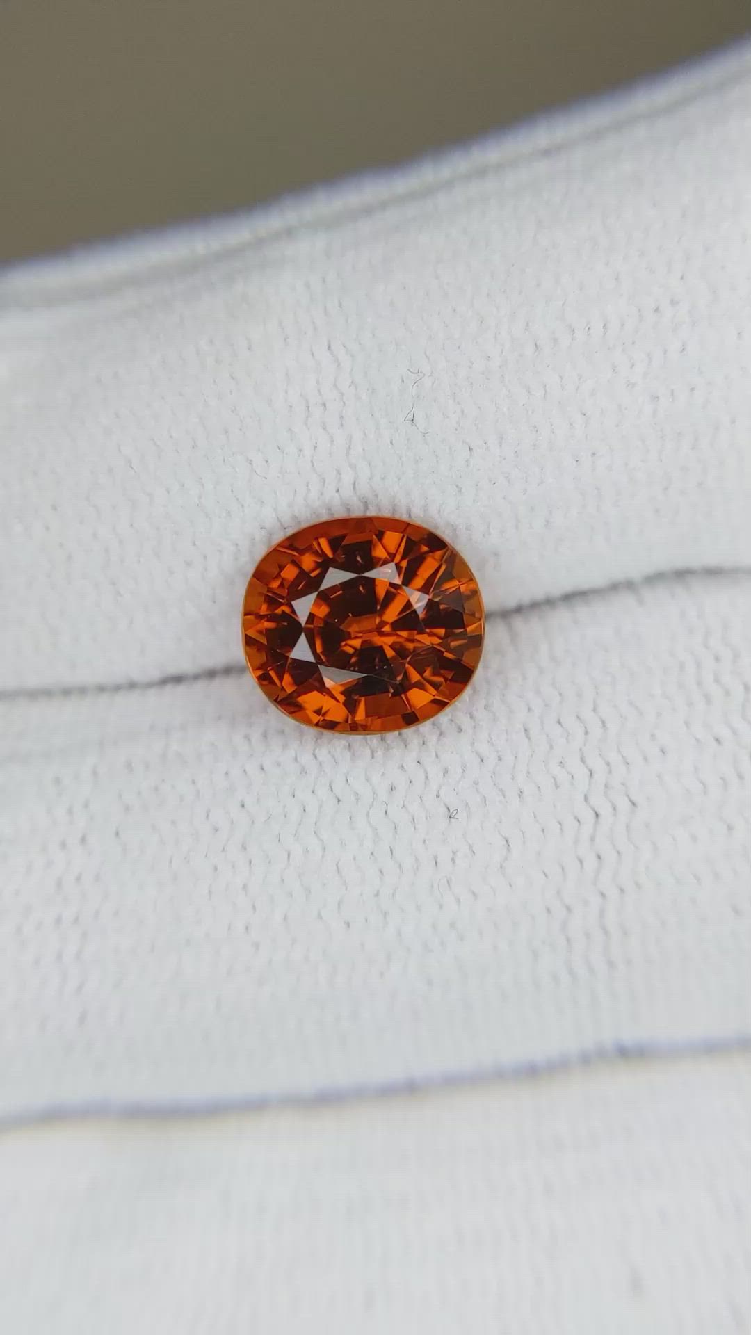 3.82 Ct. Spessartite Garnet from Madagascar Size Video