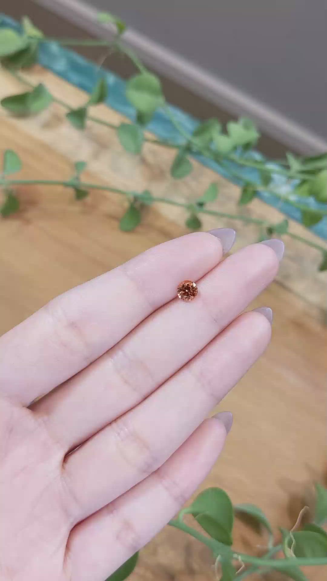 0.81 Ct. Orange Spessartite Garnet from Madagascar Size Video