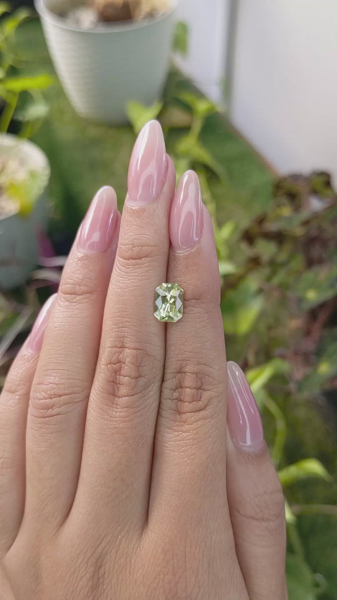 1.87 Ct. Chrysoberyl from Ceylon (Sri Lanka) Size Video