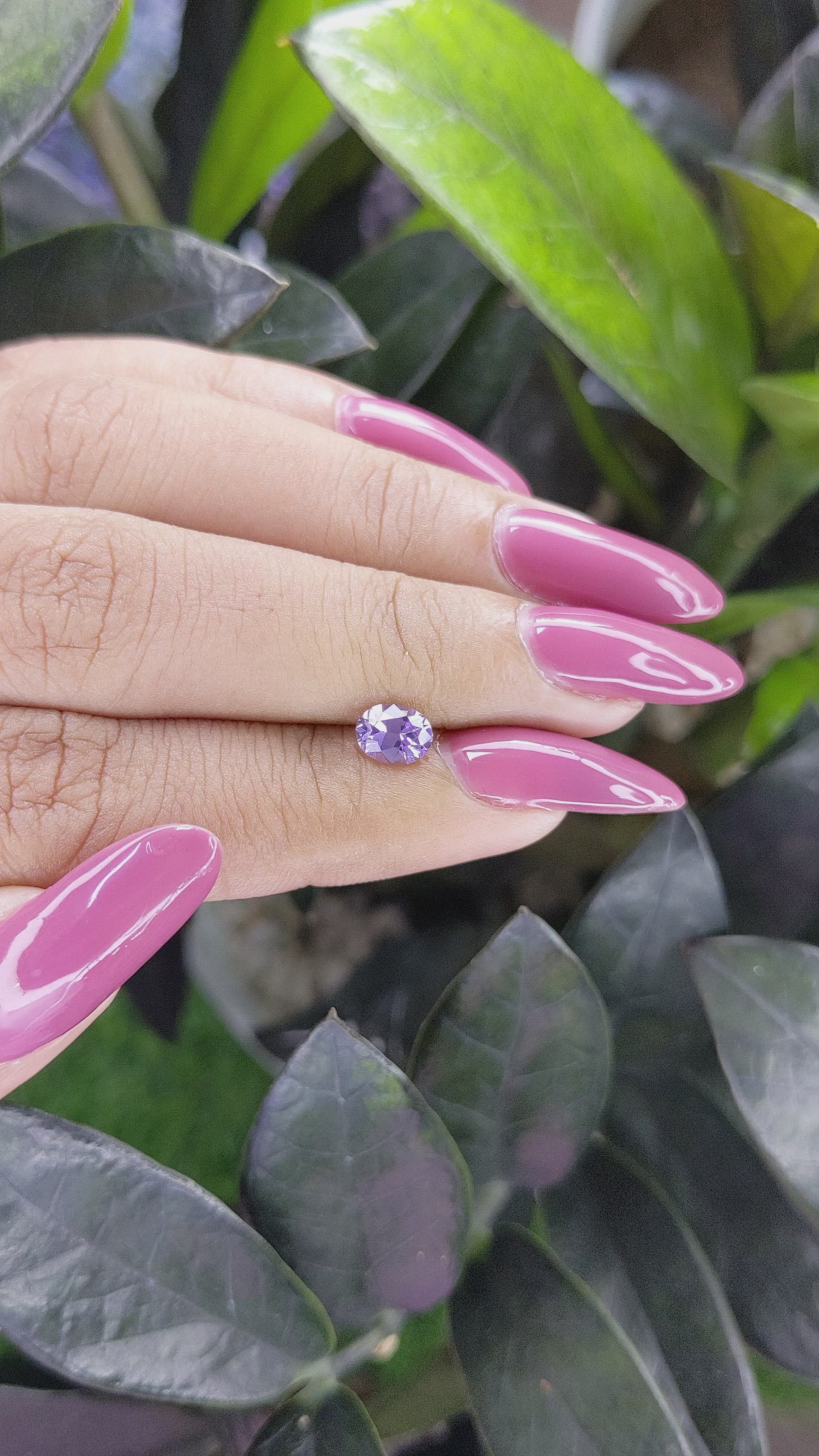 0.74 Ct. Spinel from Ceylon (Sri Lanka) Size Video