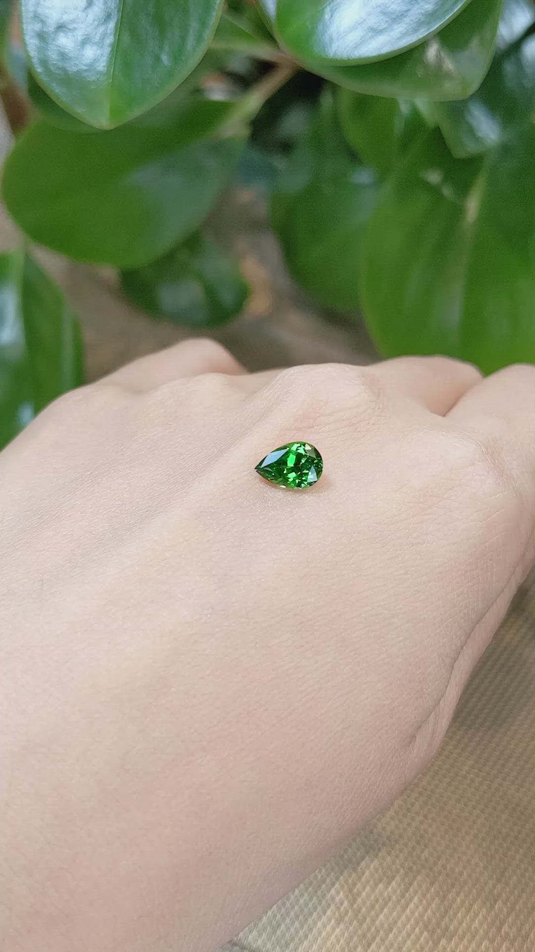 1.30 Ct. Tsavorite Garnet from Tanzania Size Video