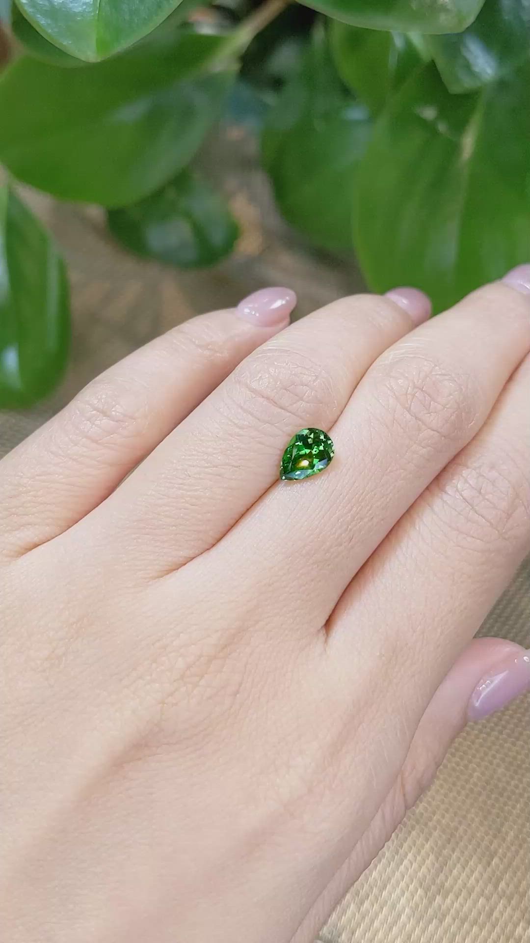 1.30 Ct. Tsavorite Garnet from Tanzania Size Video