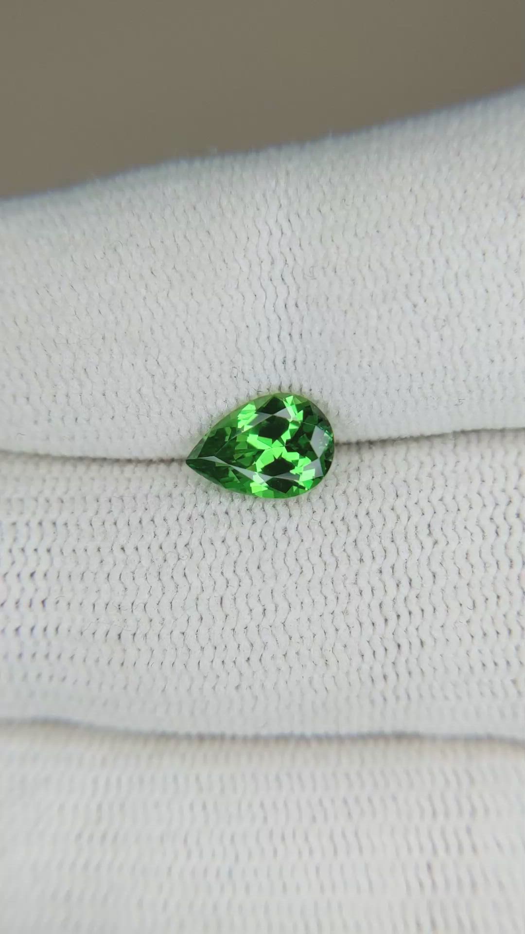 1.30 Ct. Tsavorite Garnet from Tanzania Size Video