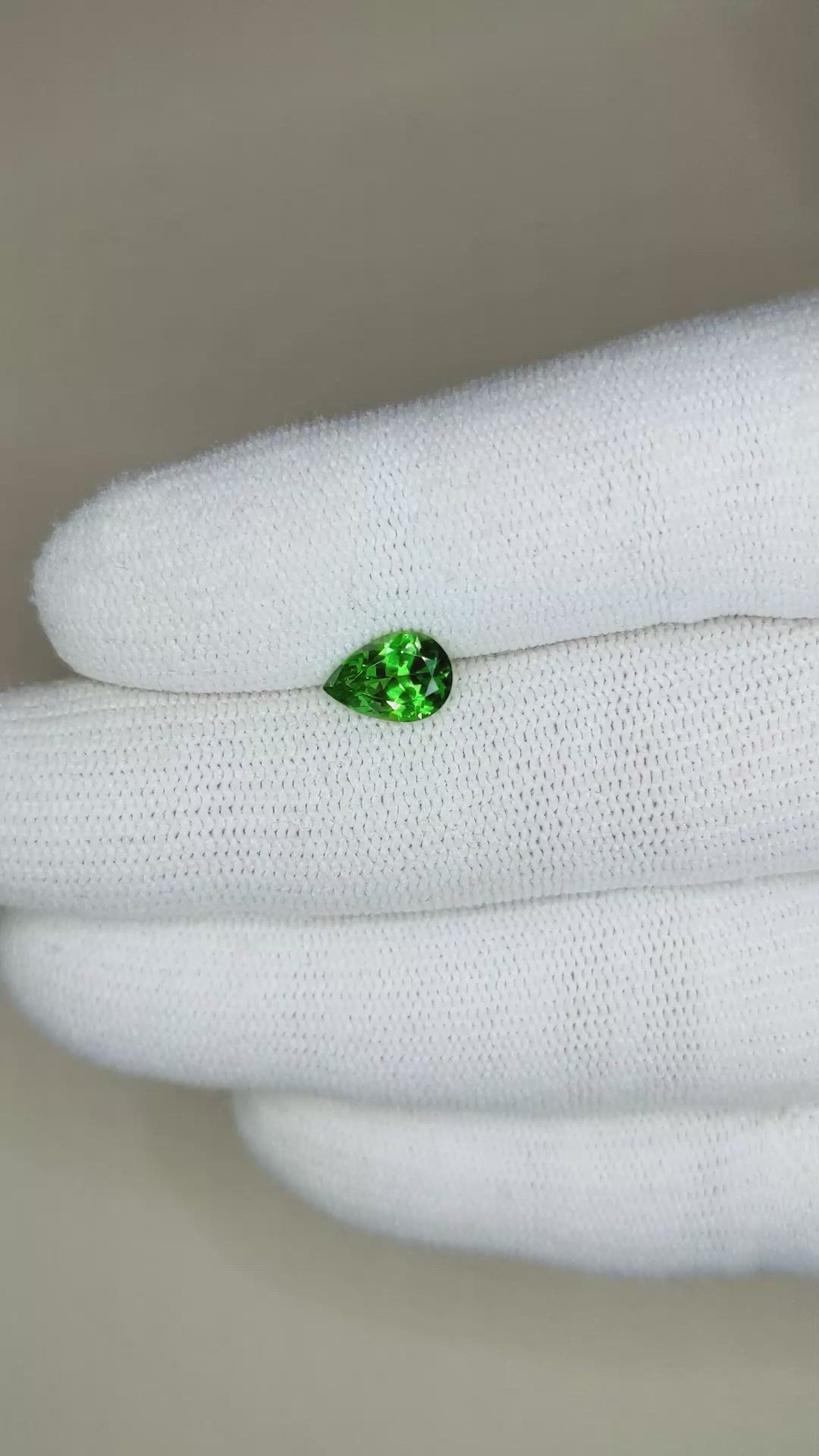 1.30 Ct. Tsavorite Garnet from Tanzania Size Video