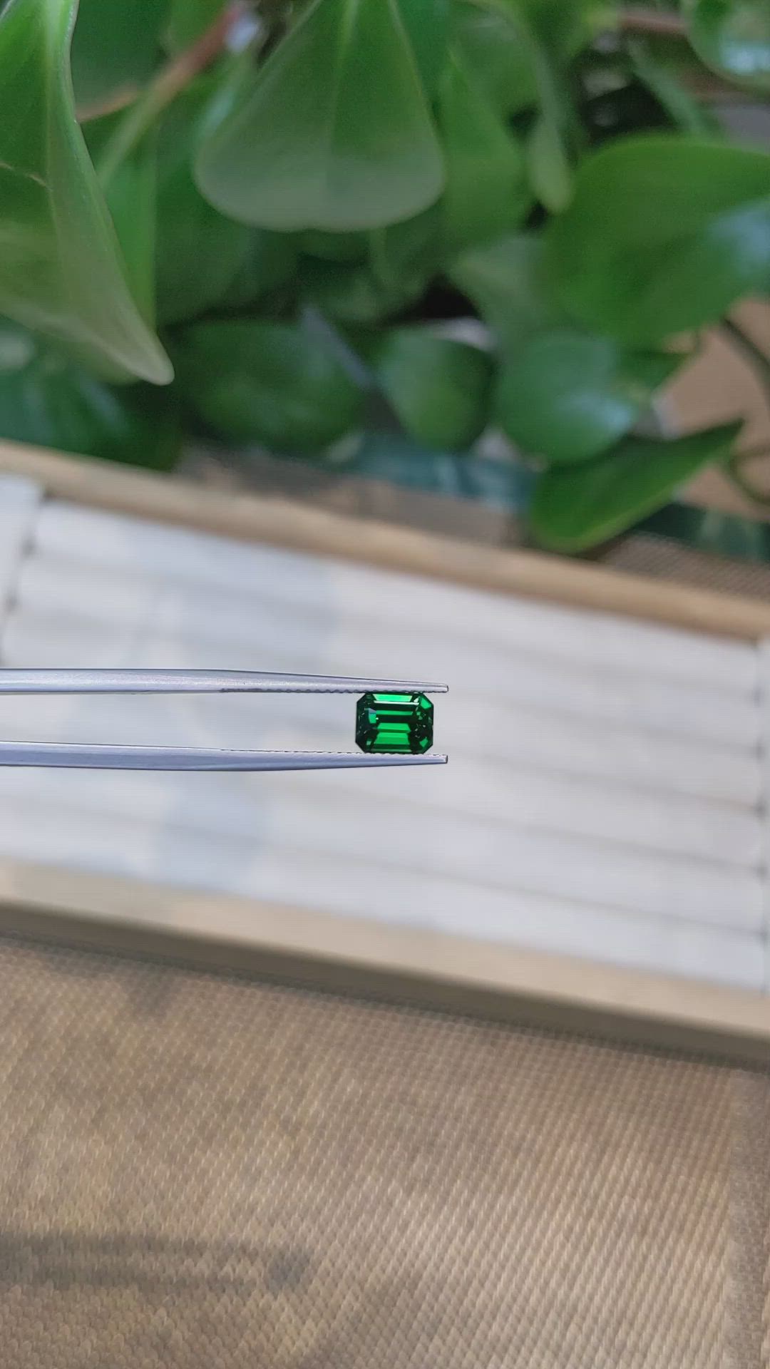 1.56 Ct. Tsavorite Garnet from Tanzania Size Video
