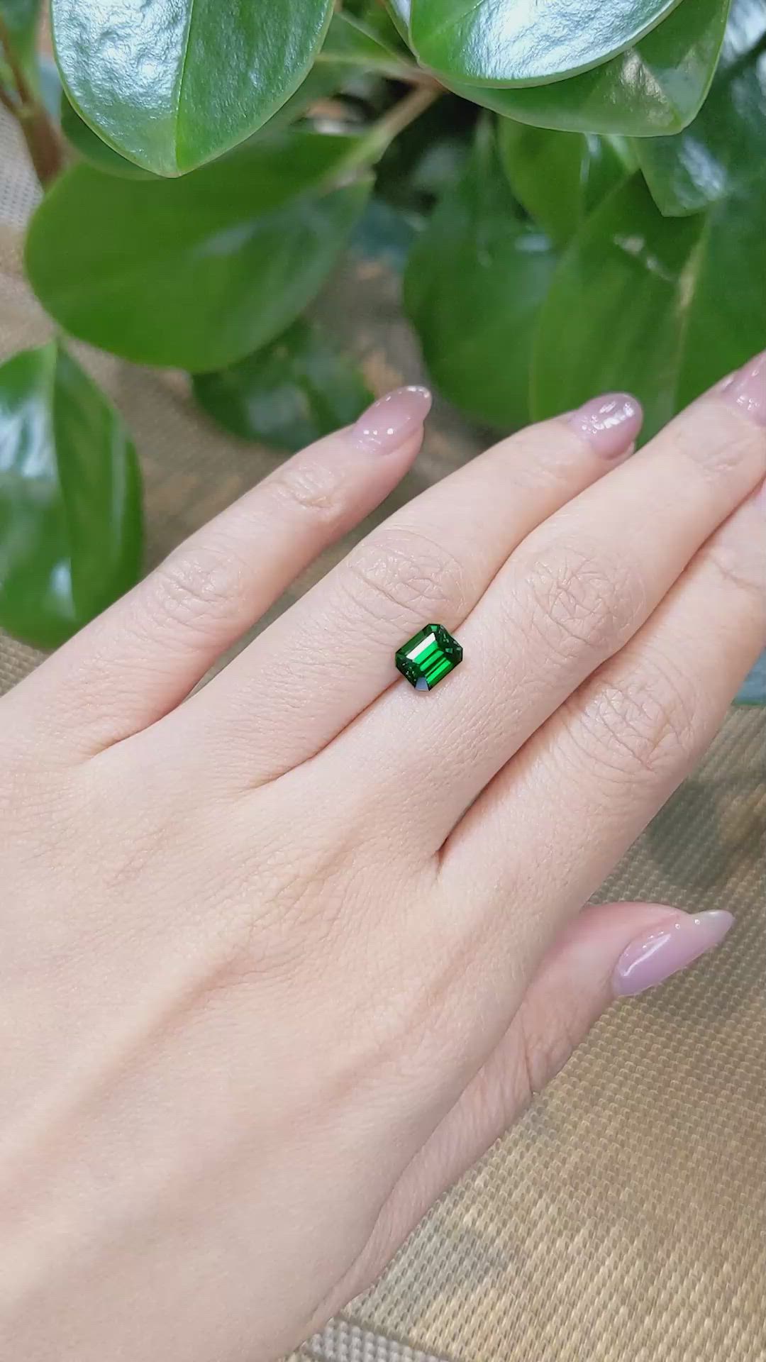 1.56 Ct. Tsavorite Garnet from Tanzania Size Video