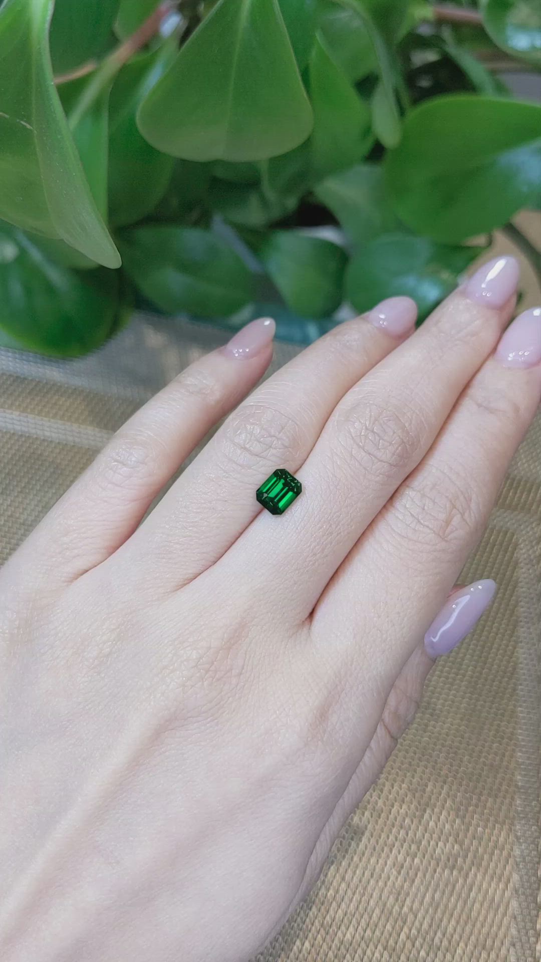 1.56 Ct. Tsavorite Garnet from Tanzania Size Video