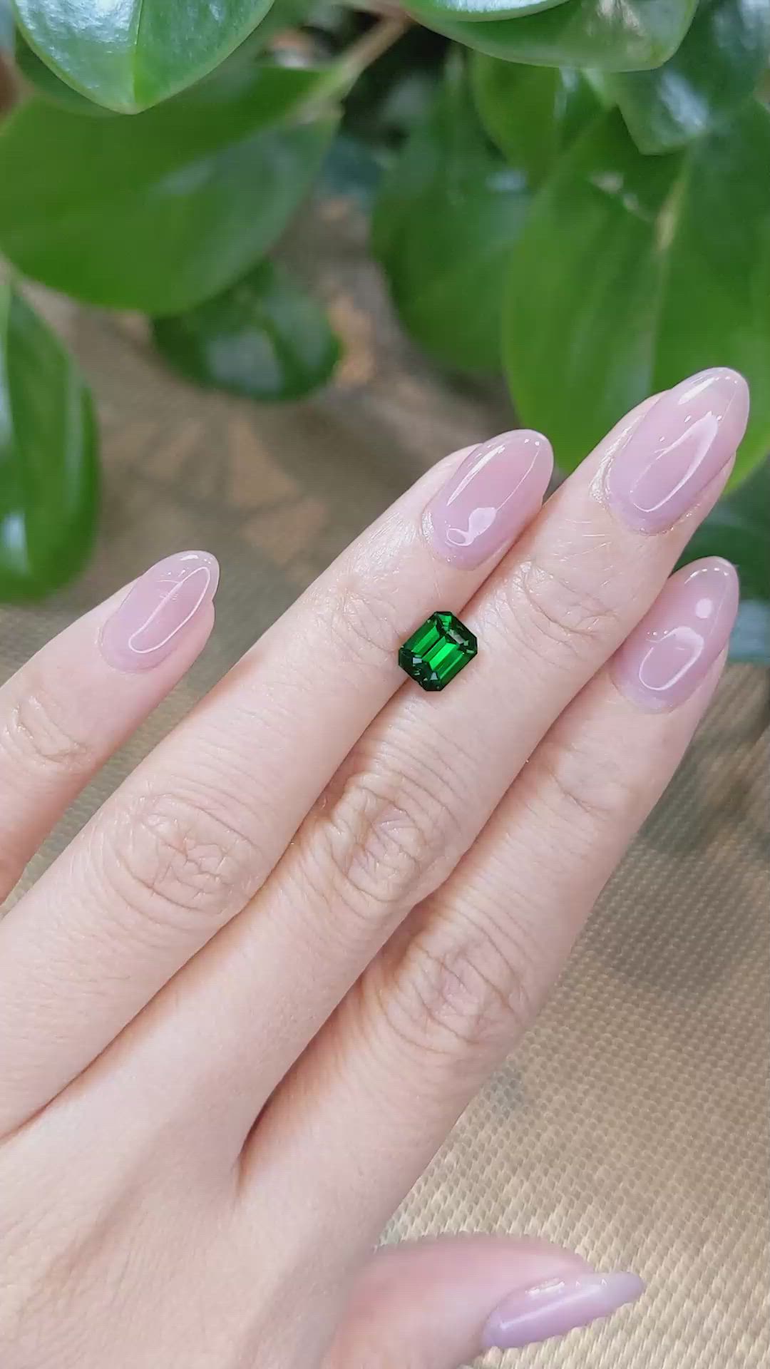 1.56 Ct. Tsavorite Garnet from Tanzania Size Video