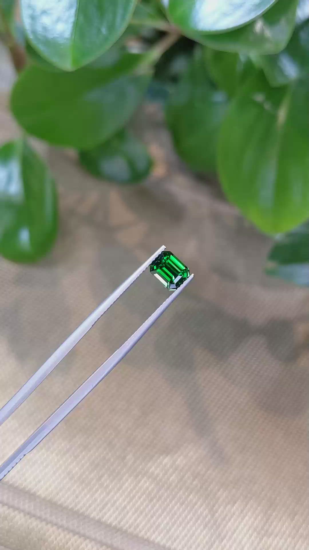 1.56 Ct. Tsavorite Garnet from Tanzania Size Video