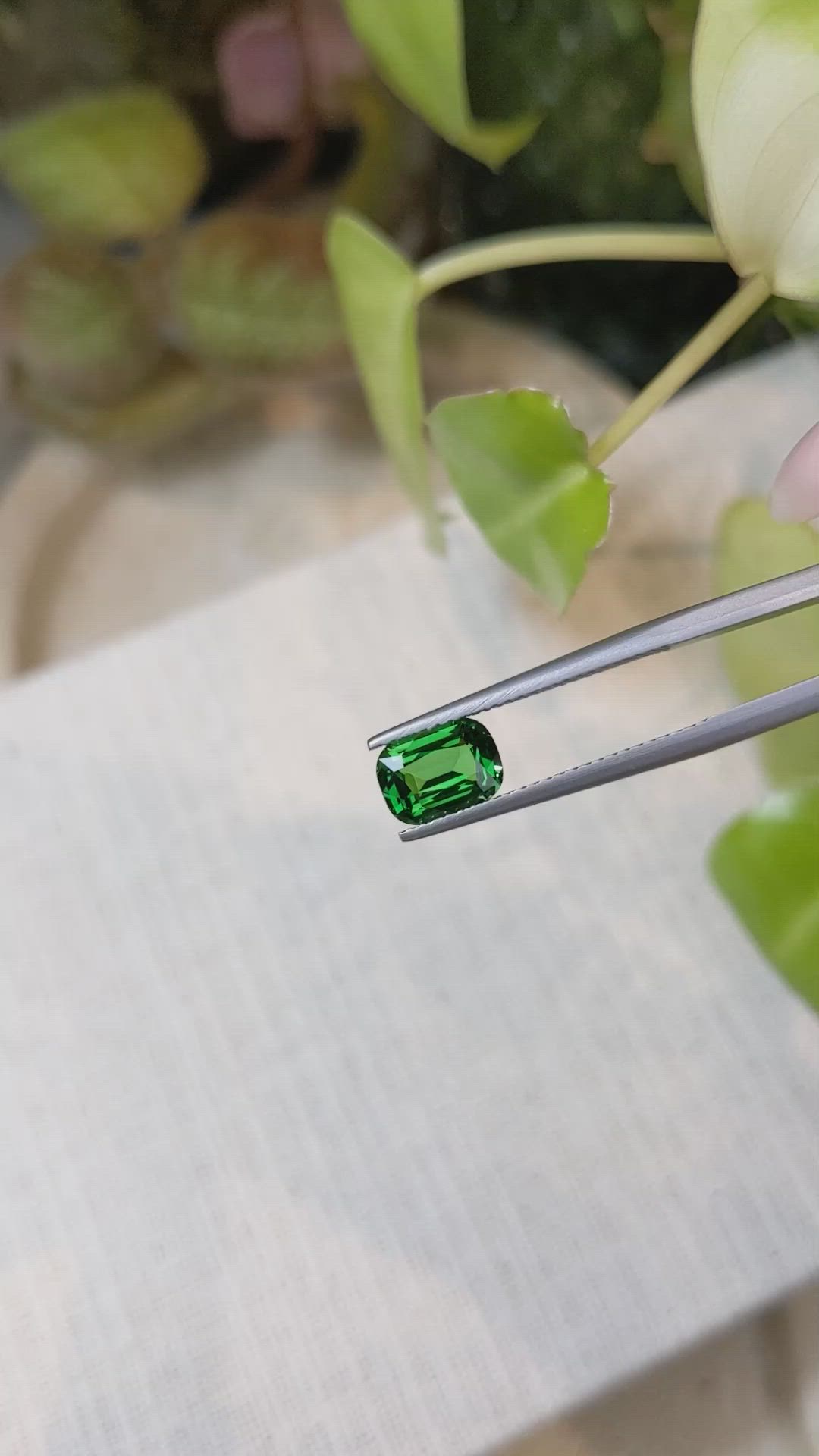 1.51 Ct. Tsavorite Garnet from Tanzania Size Video