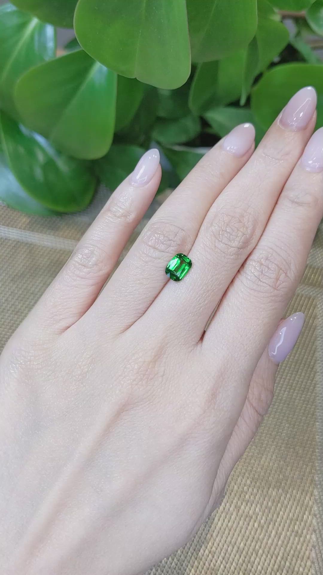 1.51 Ct. Tsavorite Garnet from Tanzania Size Video