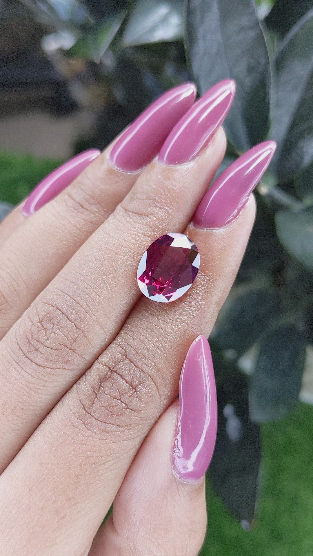 6.14 Ct. Rhodolite Garnet from Tanzania Size Video