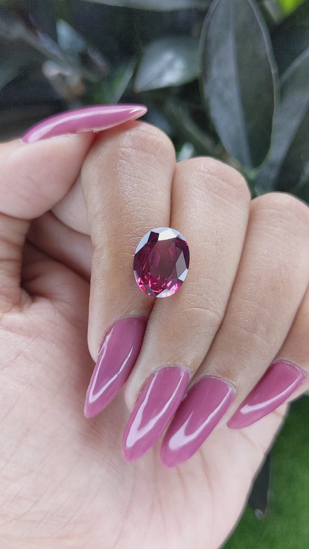 6.14 Ct. Rhodolite Garnet from Tanzania Size Video