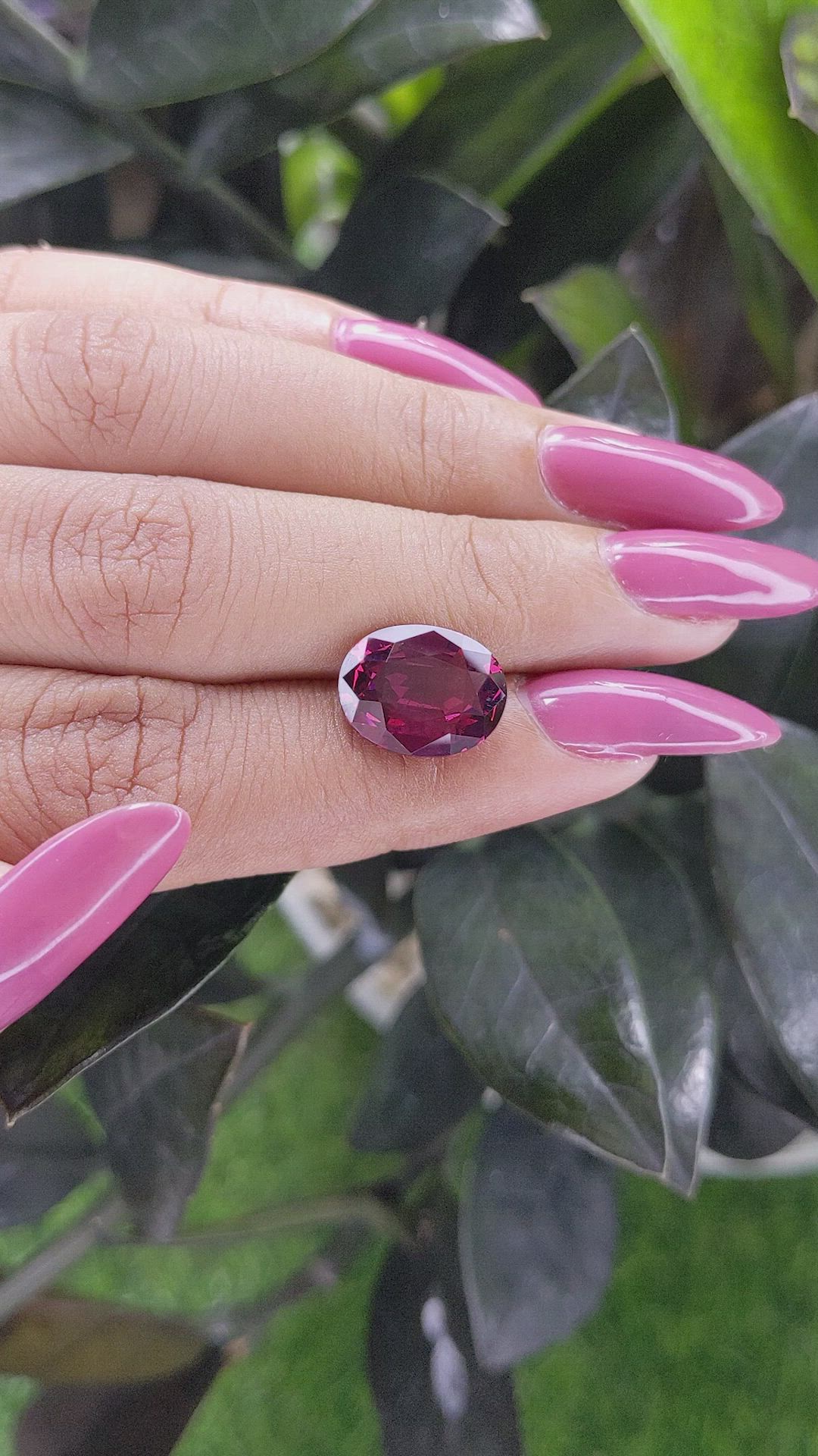 6.14 Ct. Rhodolite Garnet from Tanzania Size Video