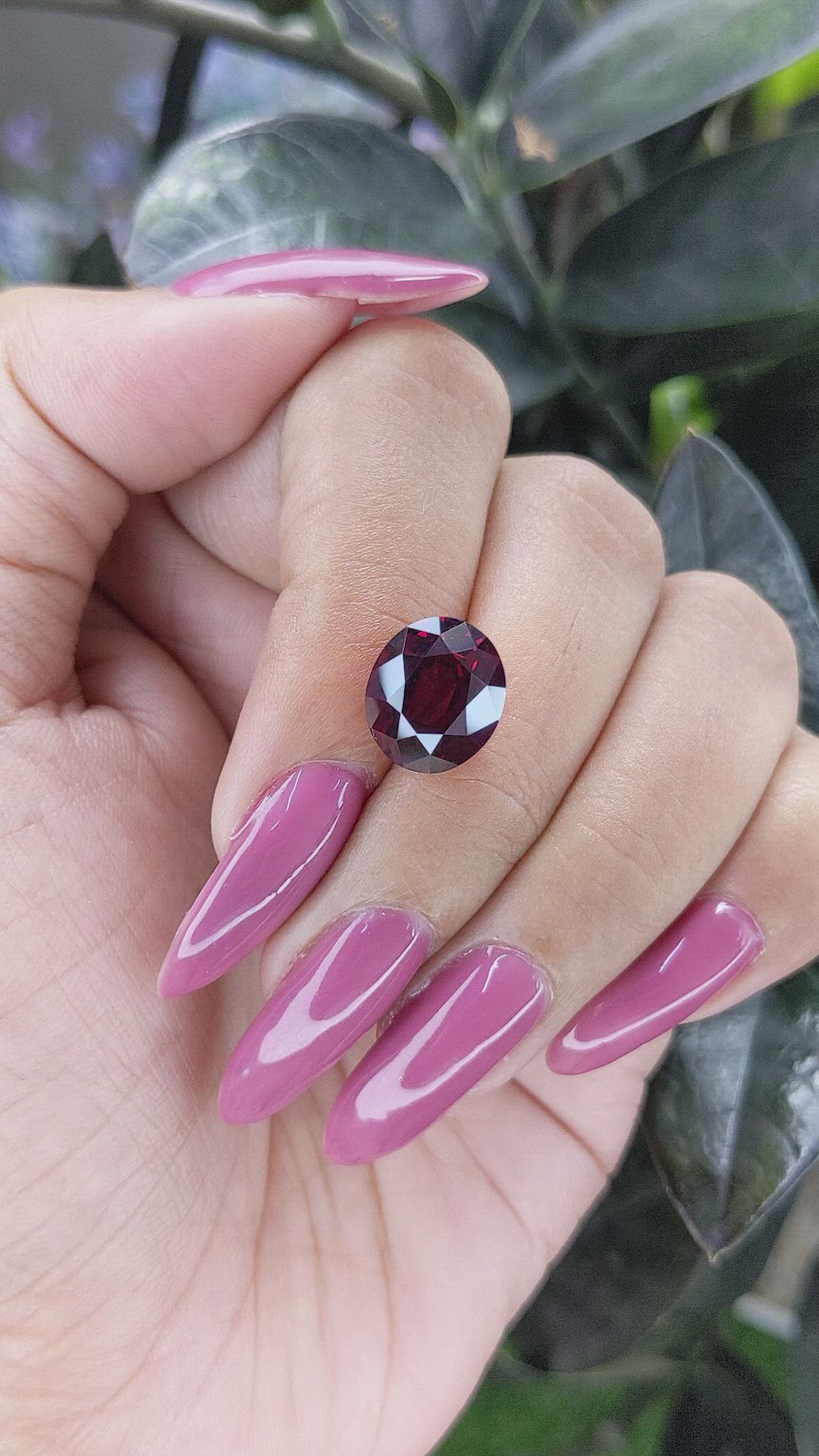 6.92 Ct. Rhodolite Garnet from Tanzania Size Video