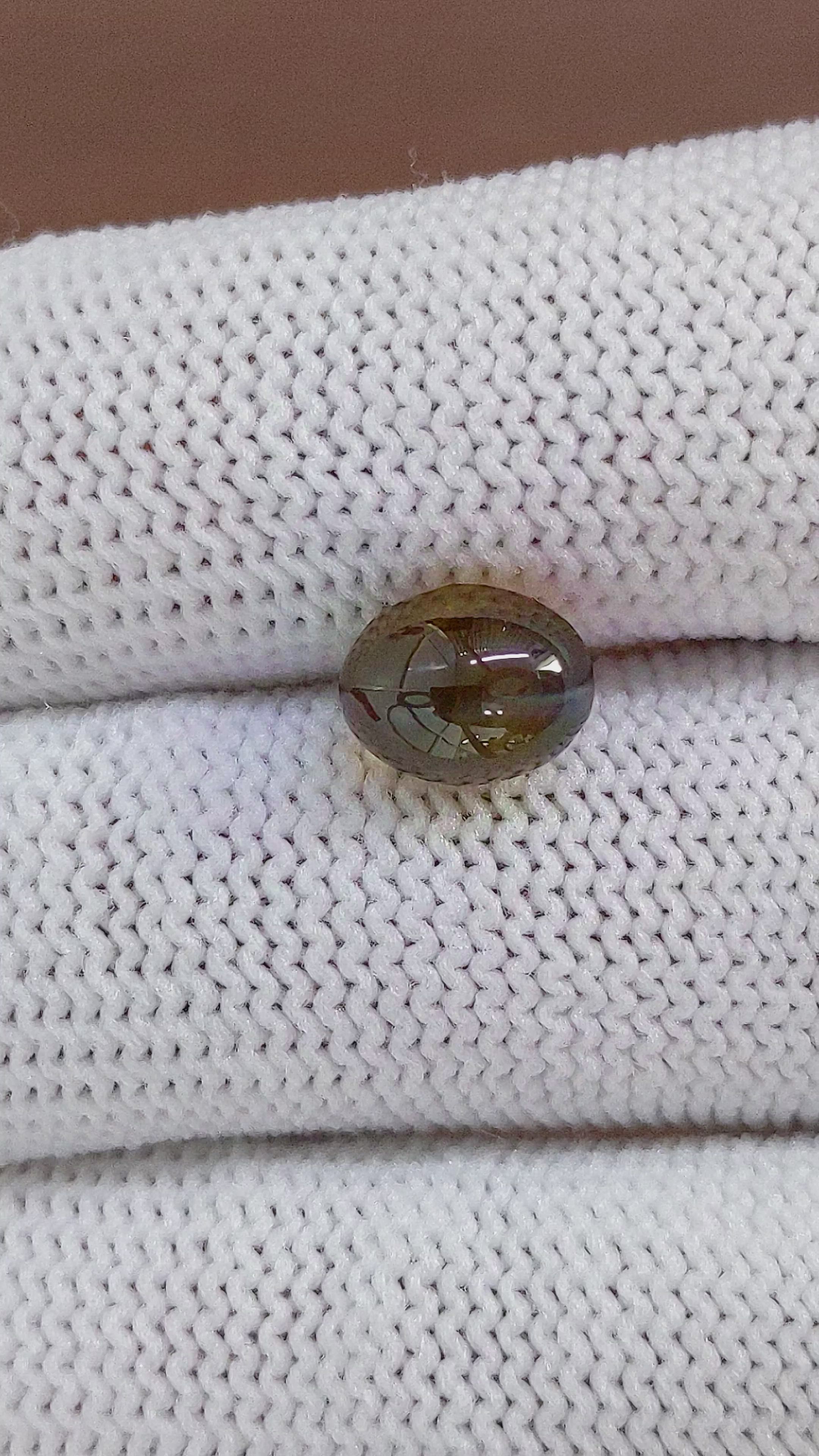 3.50 Ct. Cabochon Chrysoberyl from Tanzania Size Video