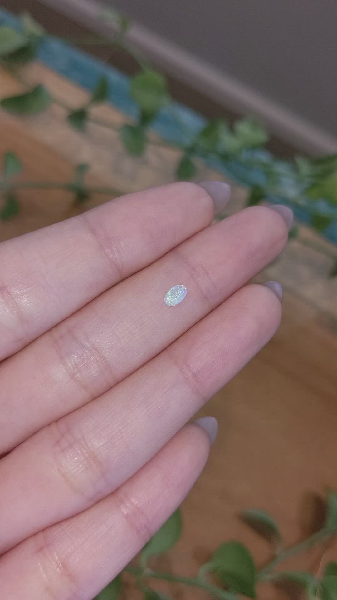 0.06 Ct. White Opal from Australia Size Video