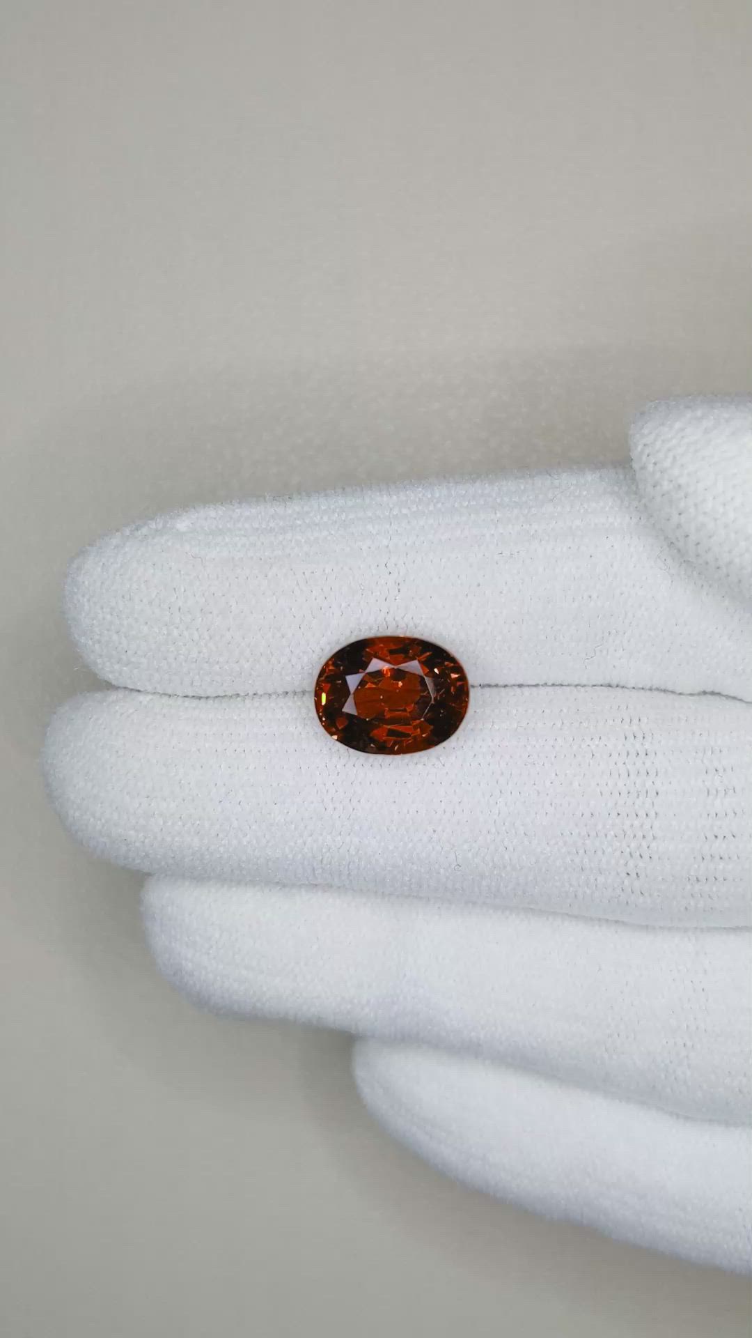 5.12 Ct. Spessartite Garnet Size Video